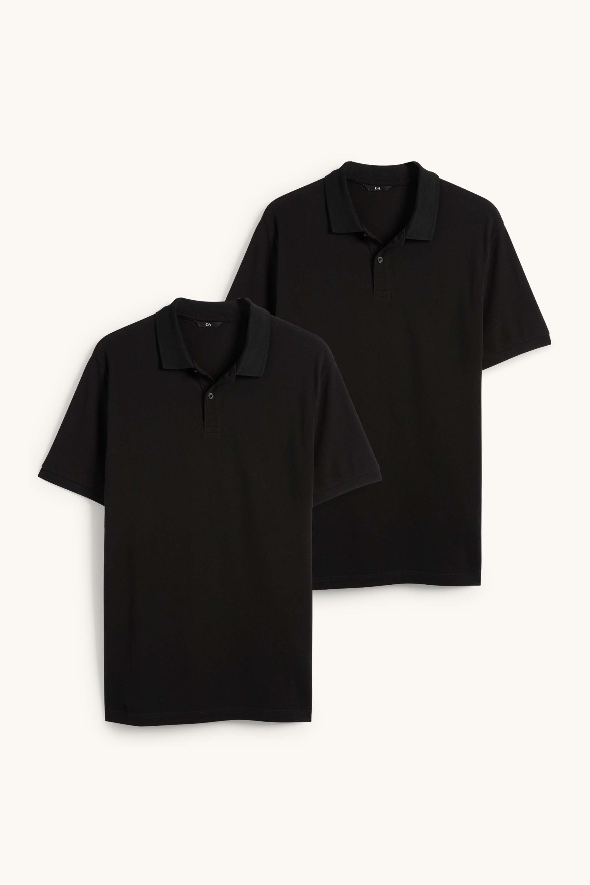 Multipack of 2 - polo shirt - regular fit black