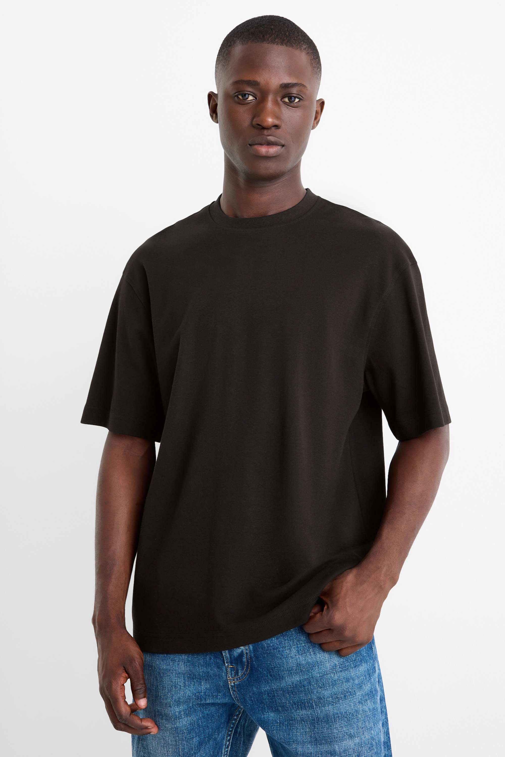 Multipack of 2 - T-shirt - relaxed fit black