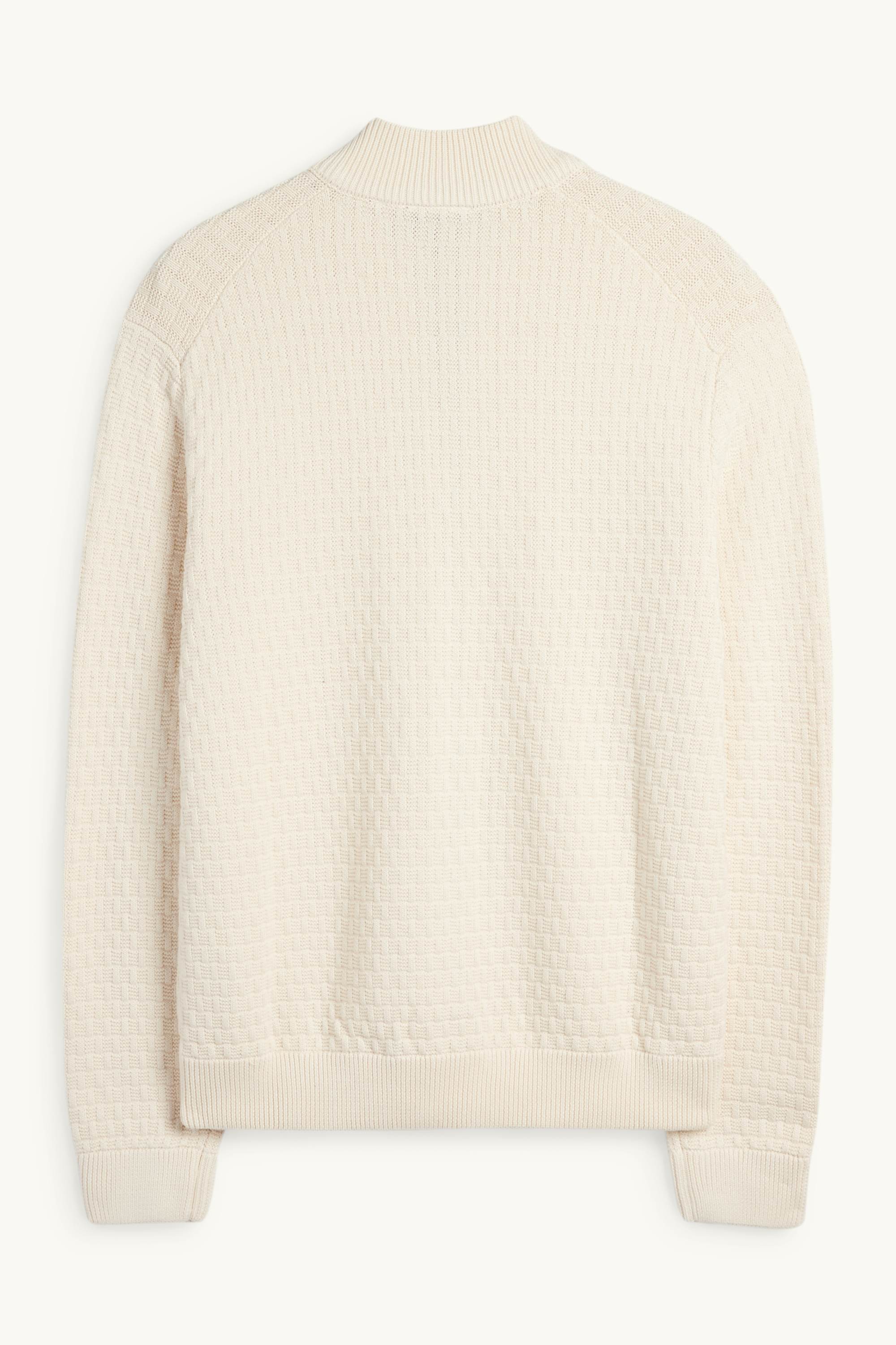Cardigan - textured cremewhite