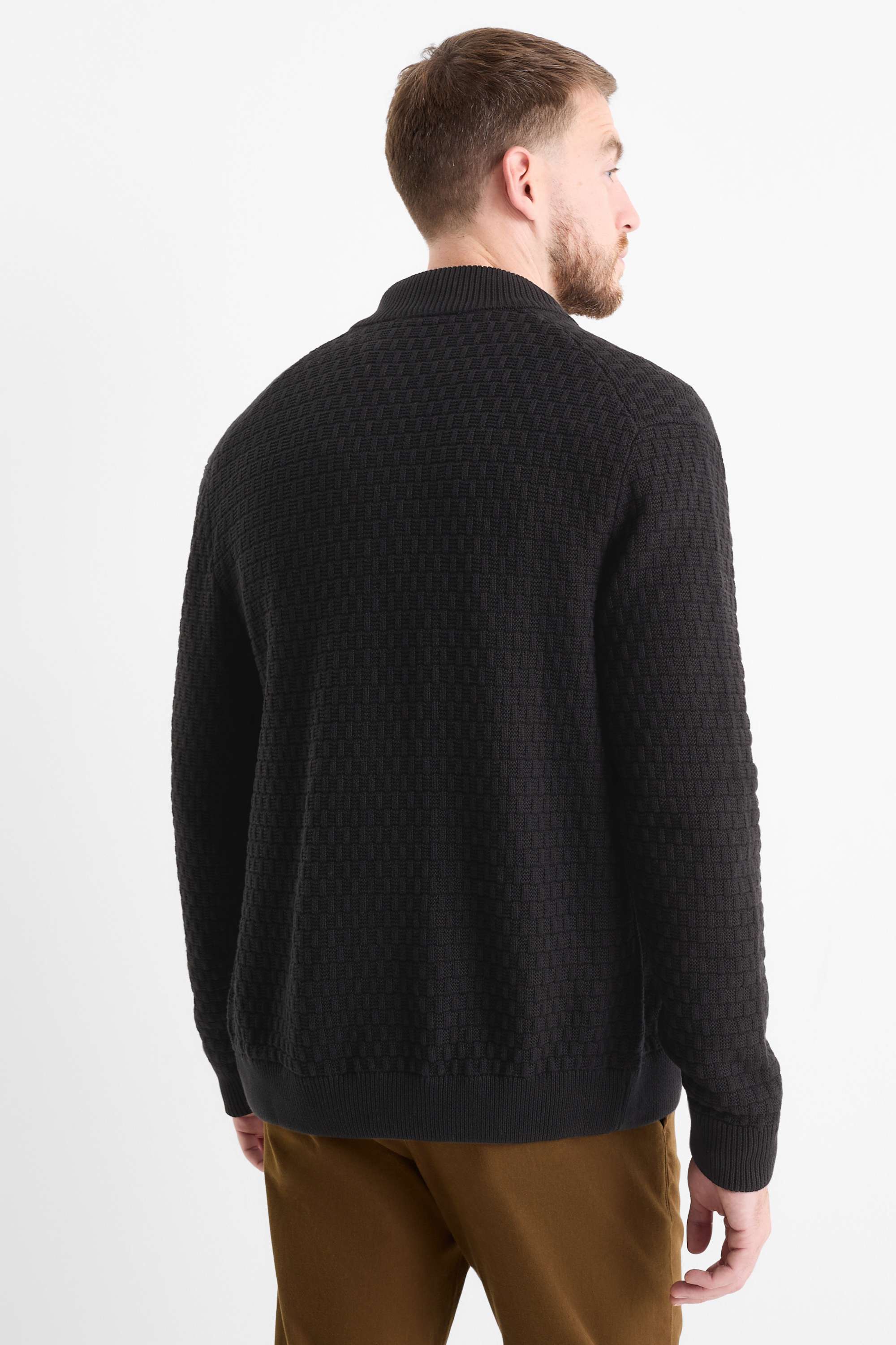Cardigan - textured black