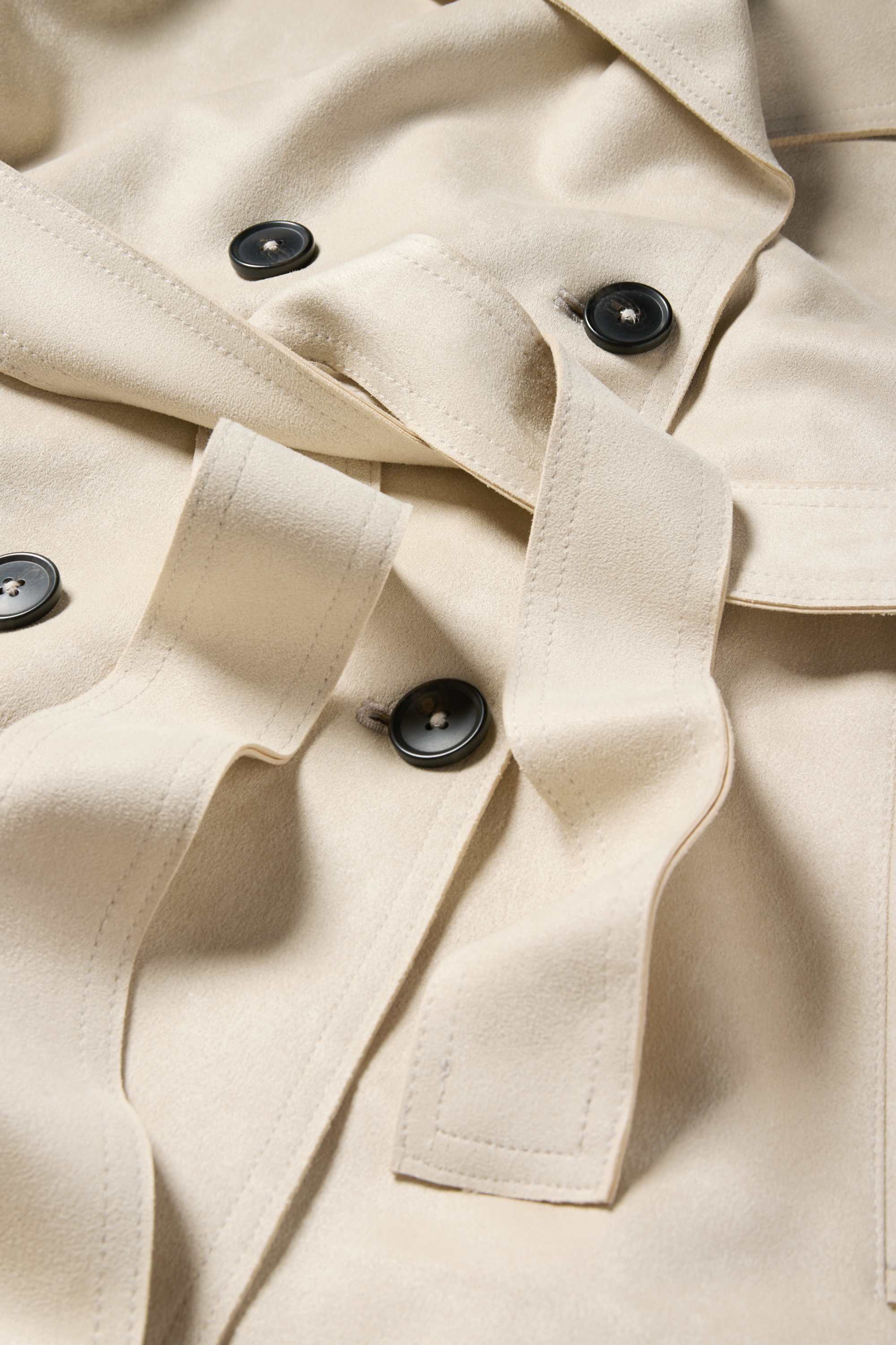 Long waistcoat - regular fit - faux suede light beige
