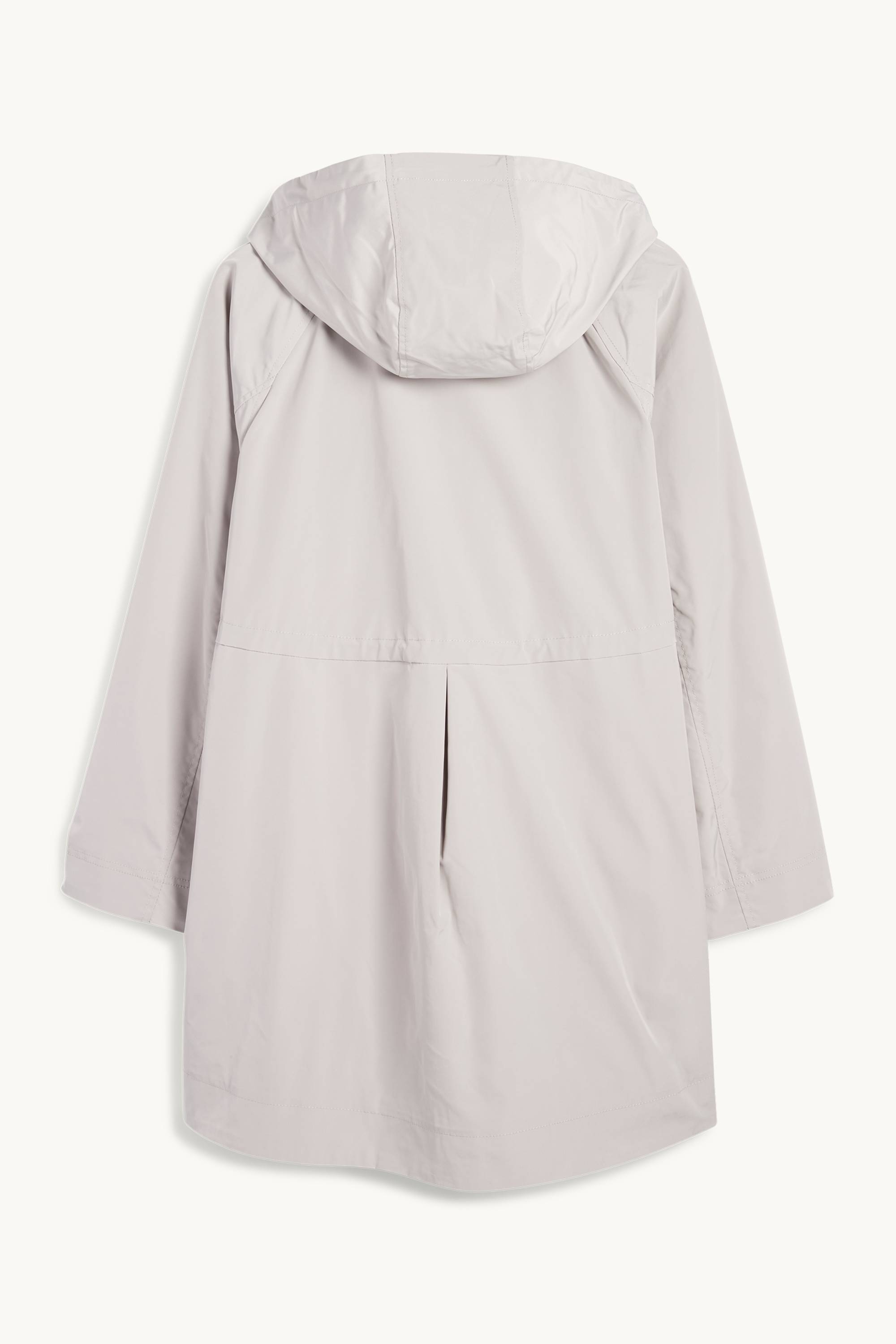 Parka with hood light gray