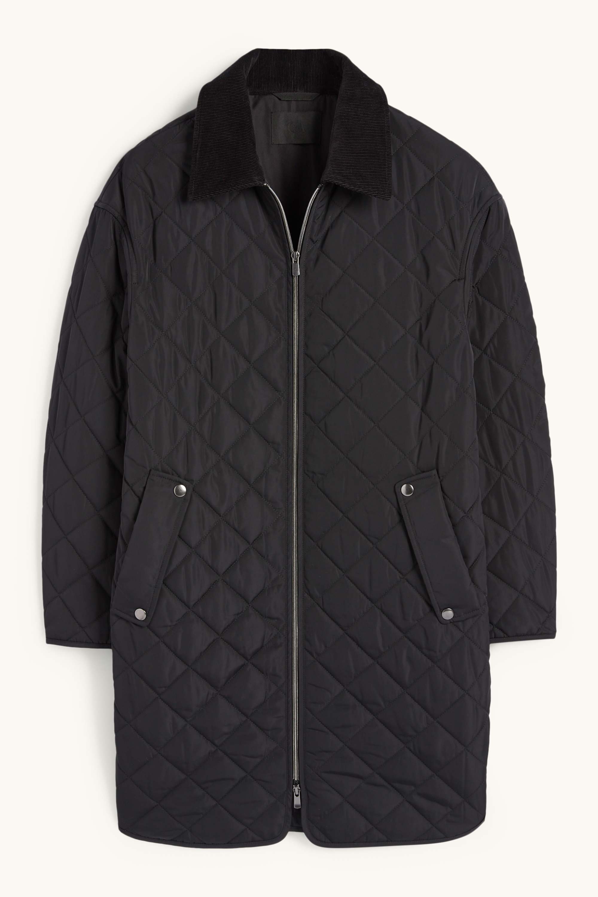 Quilted coat black