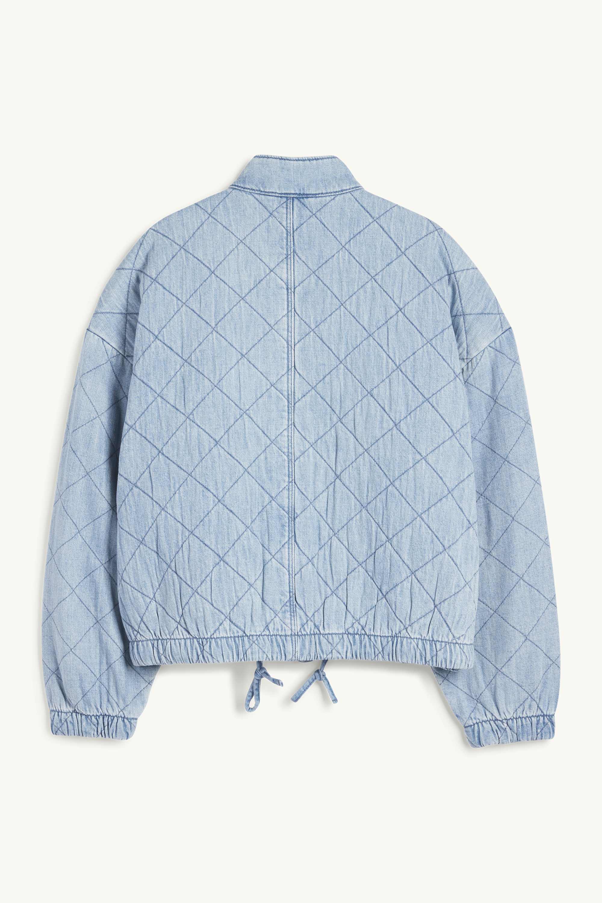 Quilted denim jacket denim-light blue