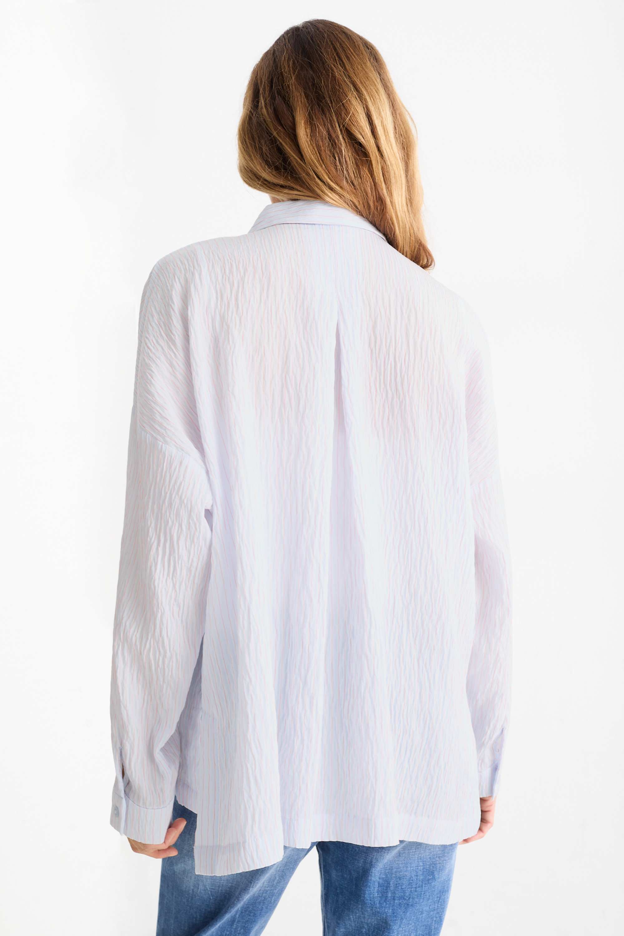Blouse - striped light blue