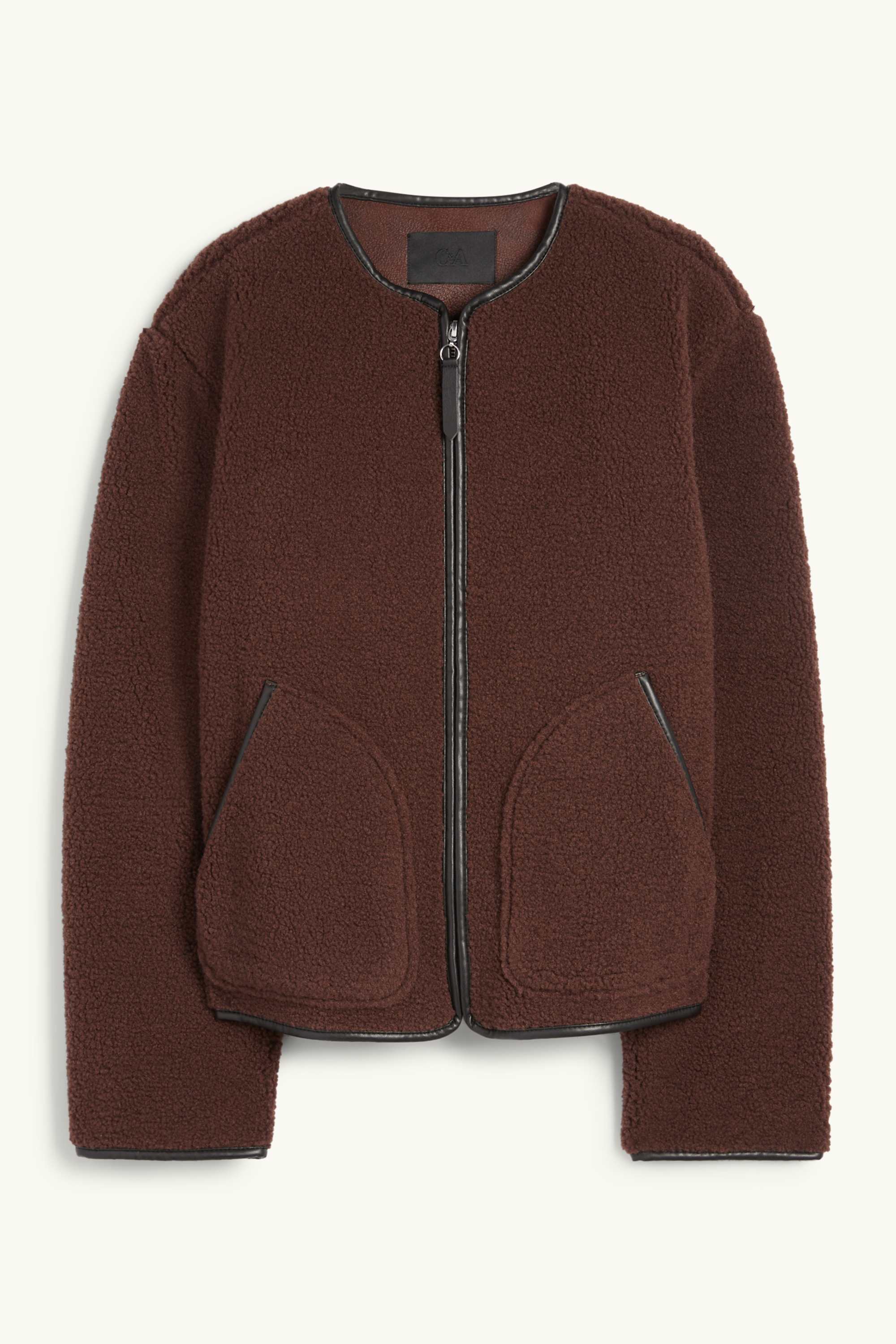 Teddy fur jacket dark brown