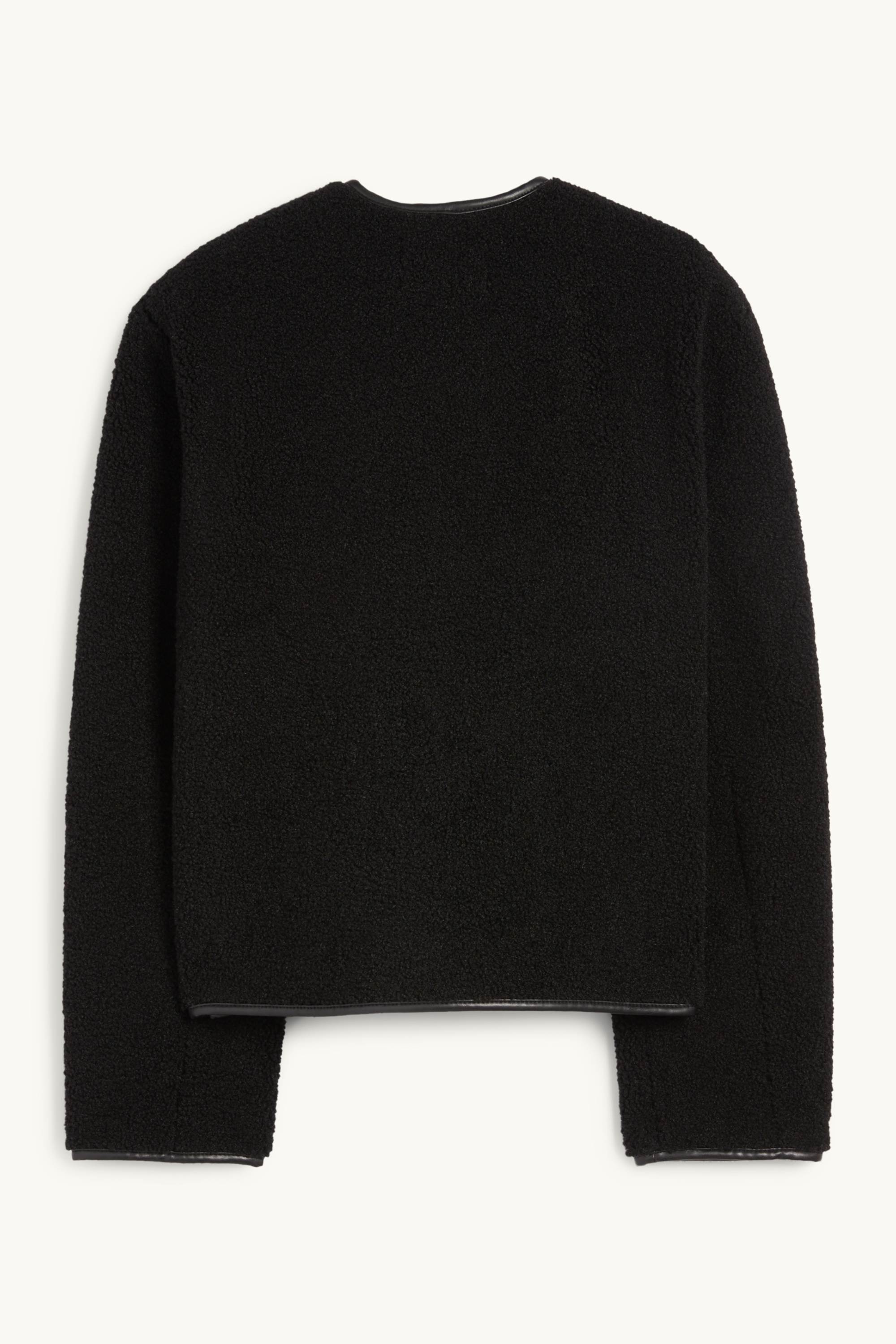 Teddy fur jacket black