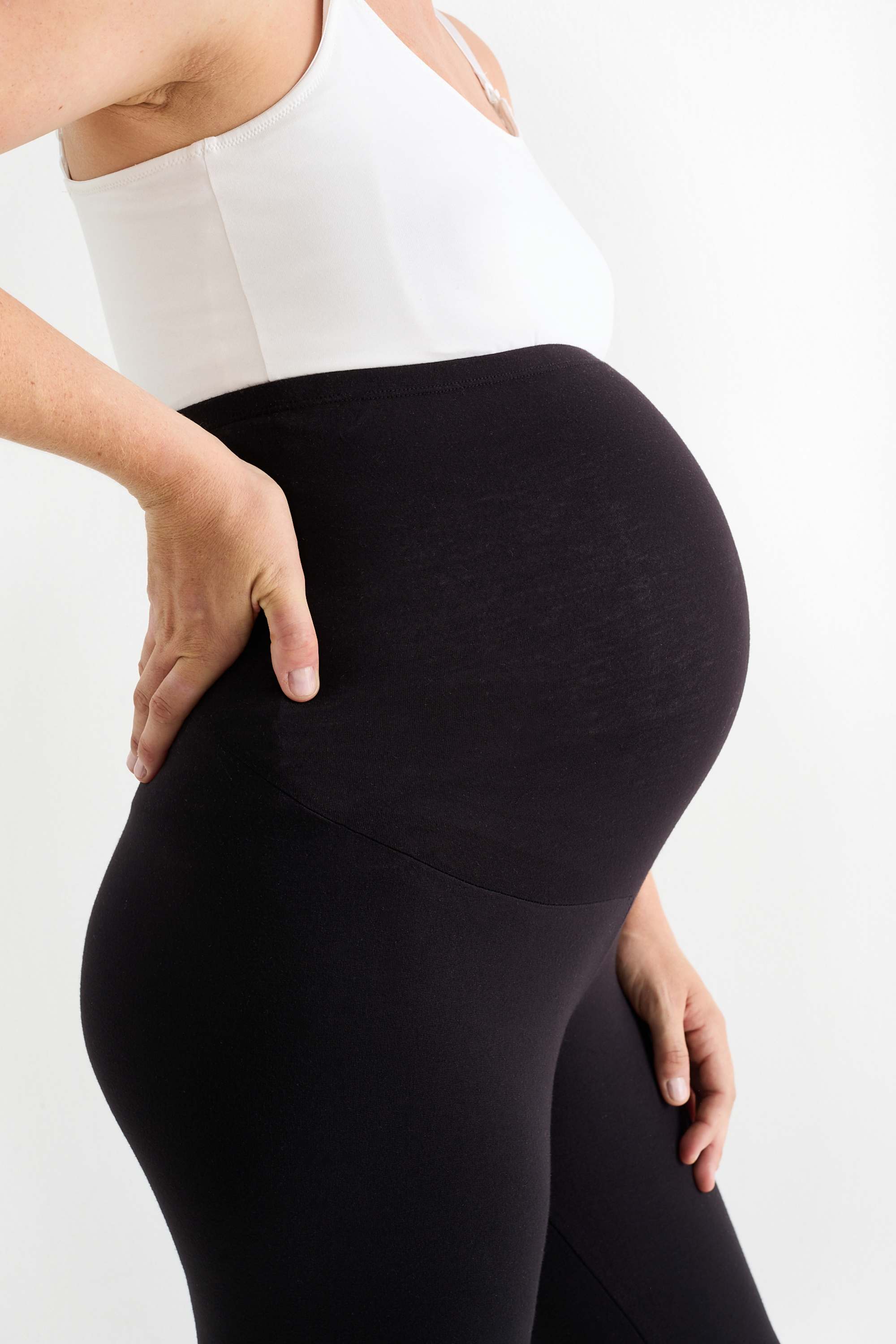 Maternity thermal leggings black (1)