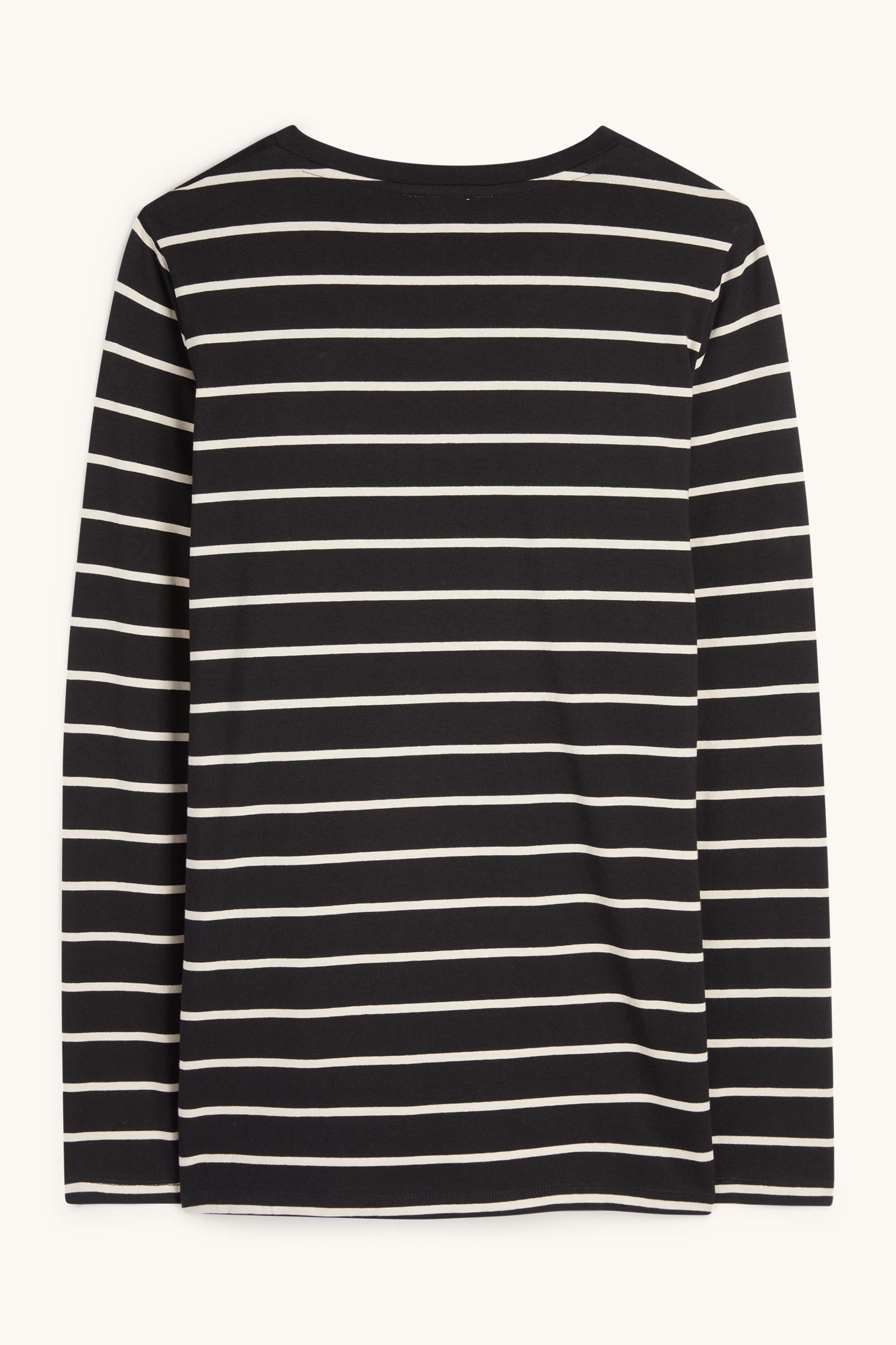 Maternity long sleeve top - striped black