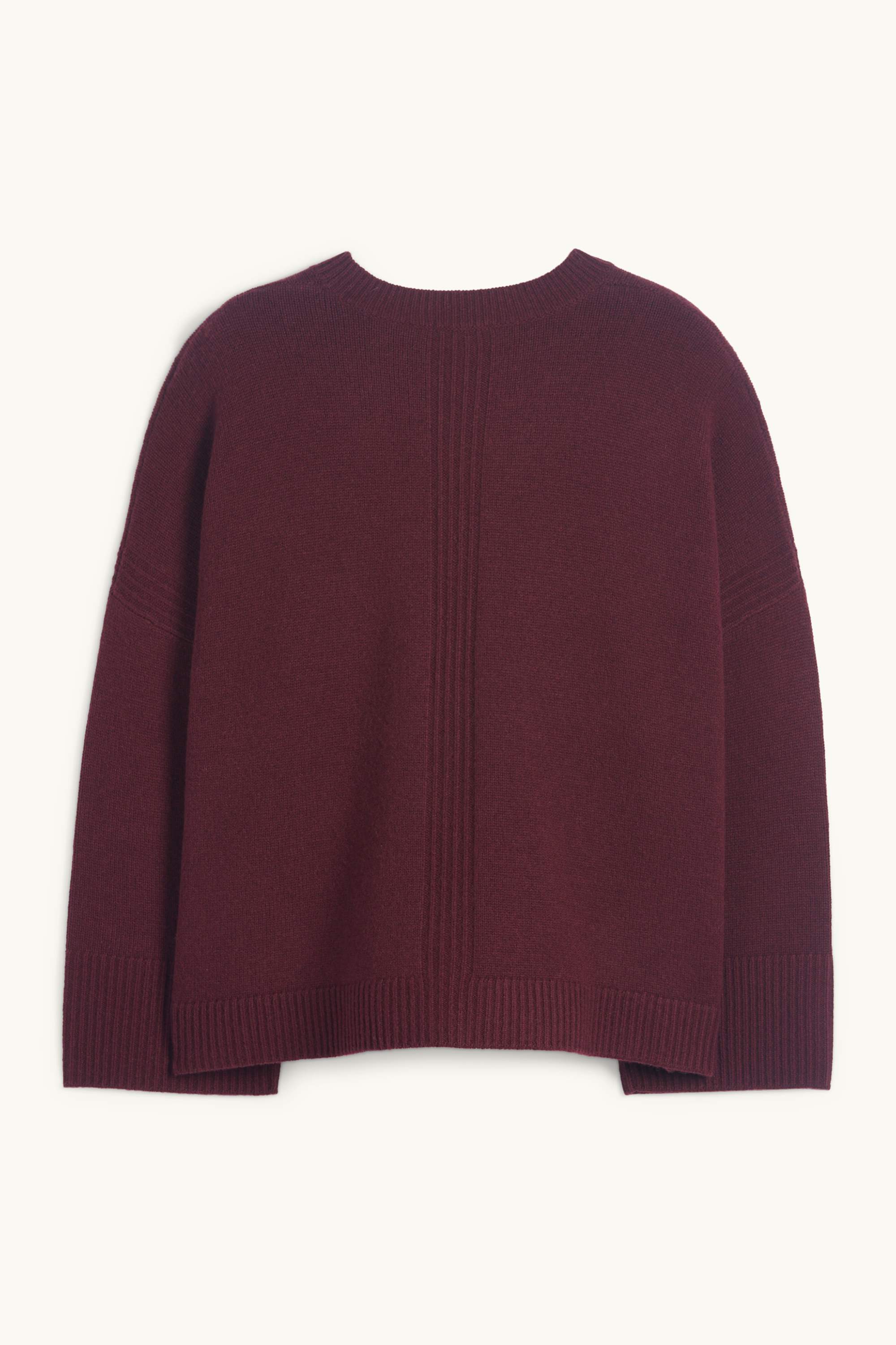 Jumper with cashmere - wool blend dark red