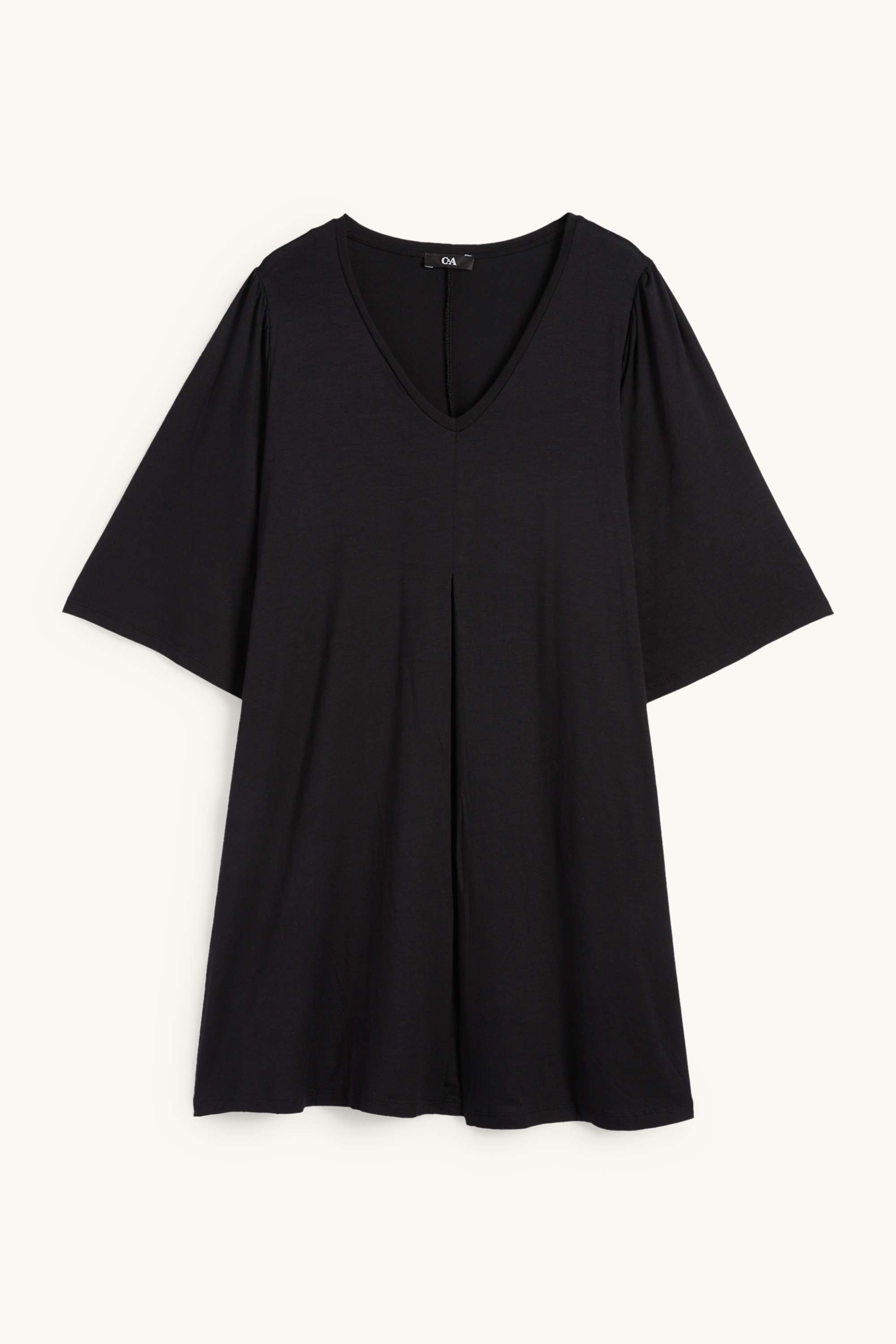 V-neck T-shirt black (2)