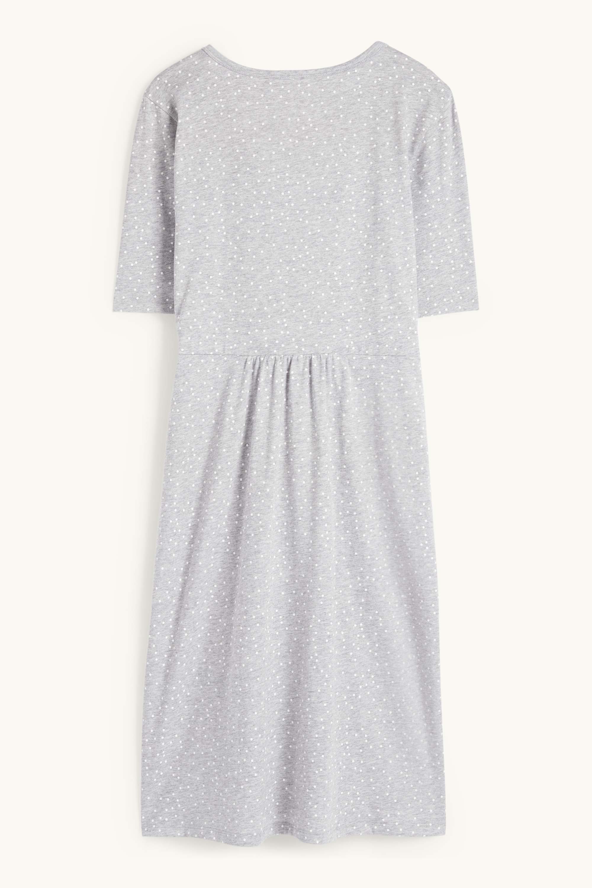 Nursing nightdress - polka dot light gray