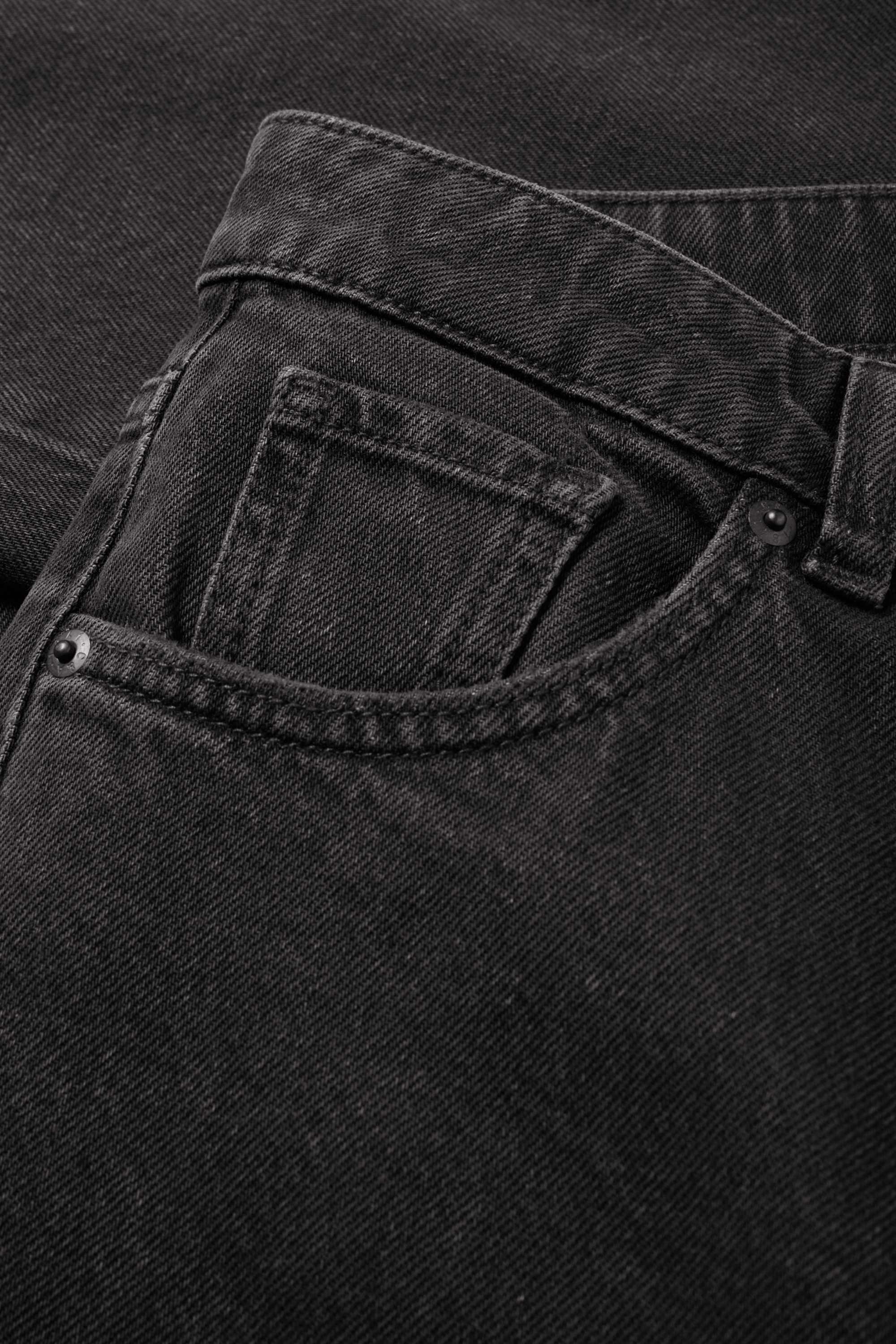 Baggy jeans - mid-rise waist denim-dark gray