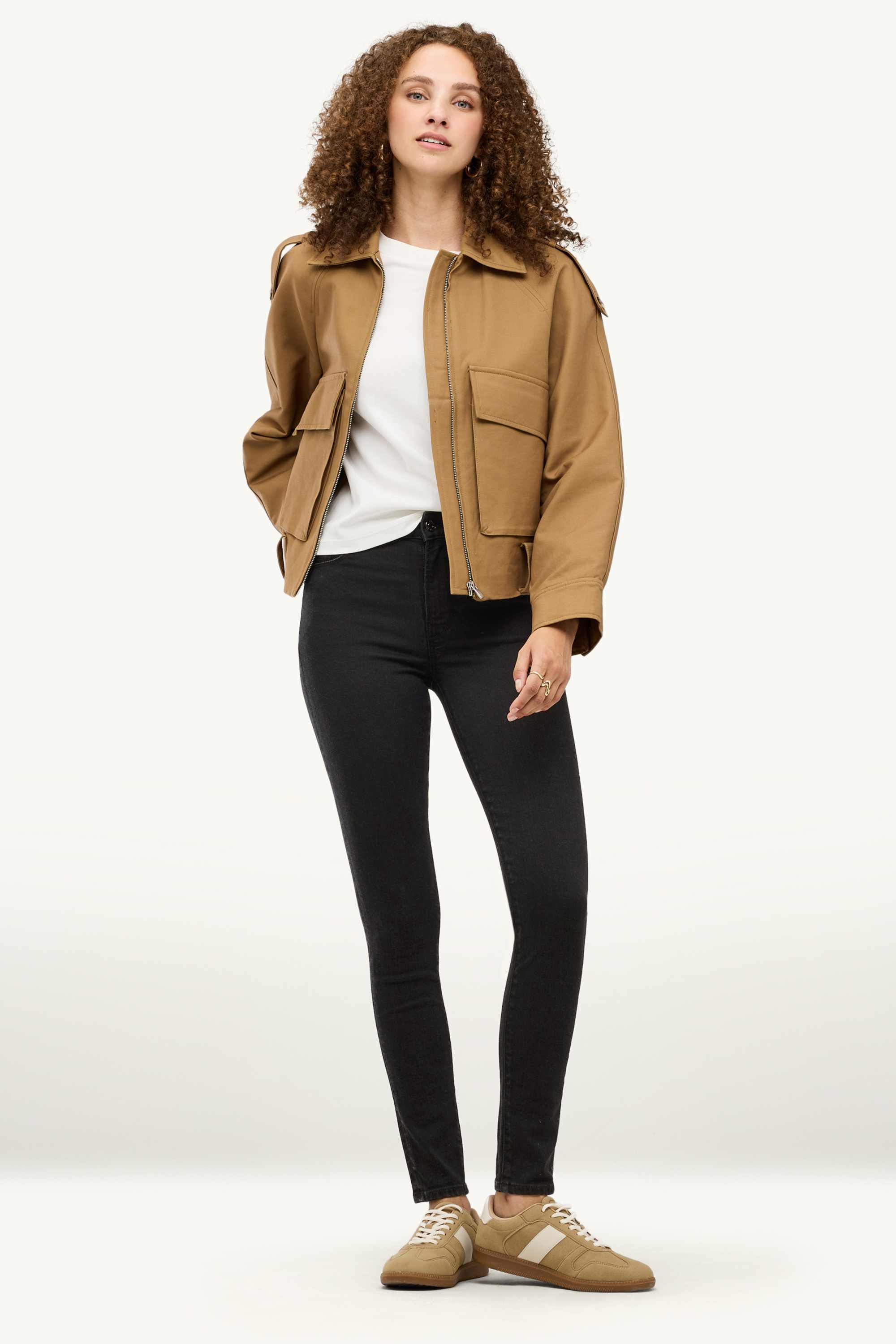 Skinny jeans - mid-rise waist - shaping jeans black