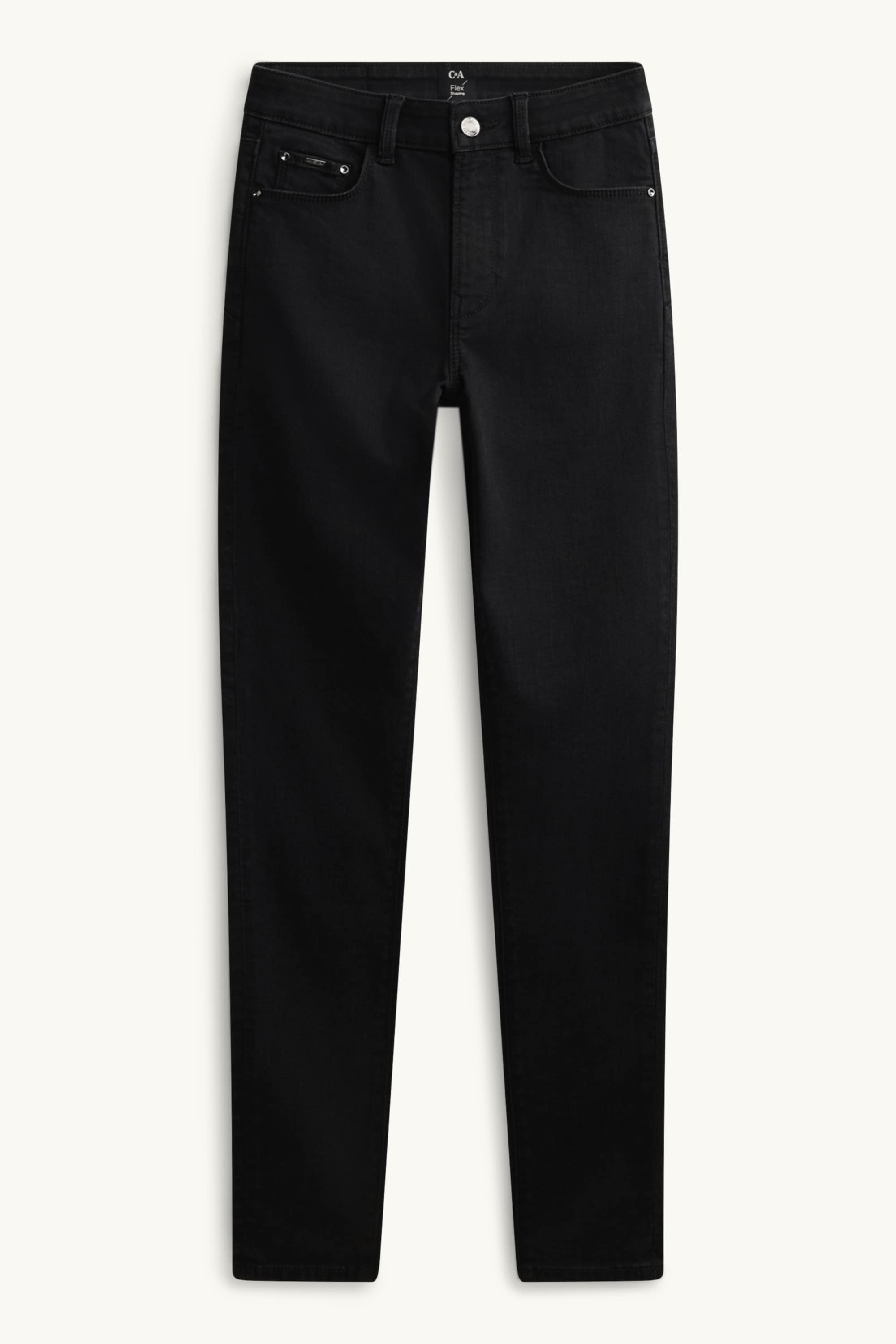 Skinny jeans - mid-rise waist - shaping jeans black