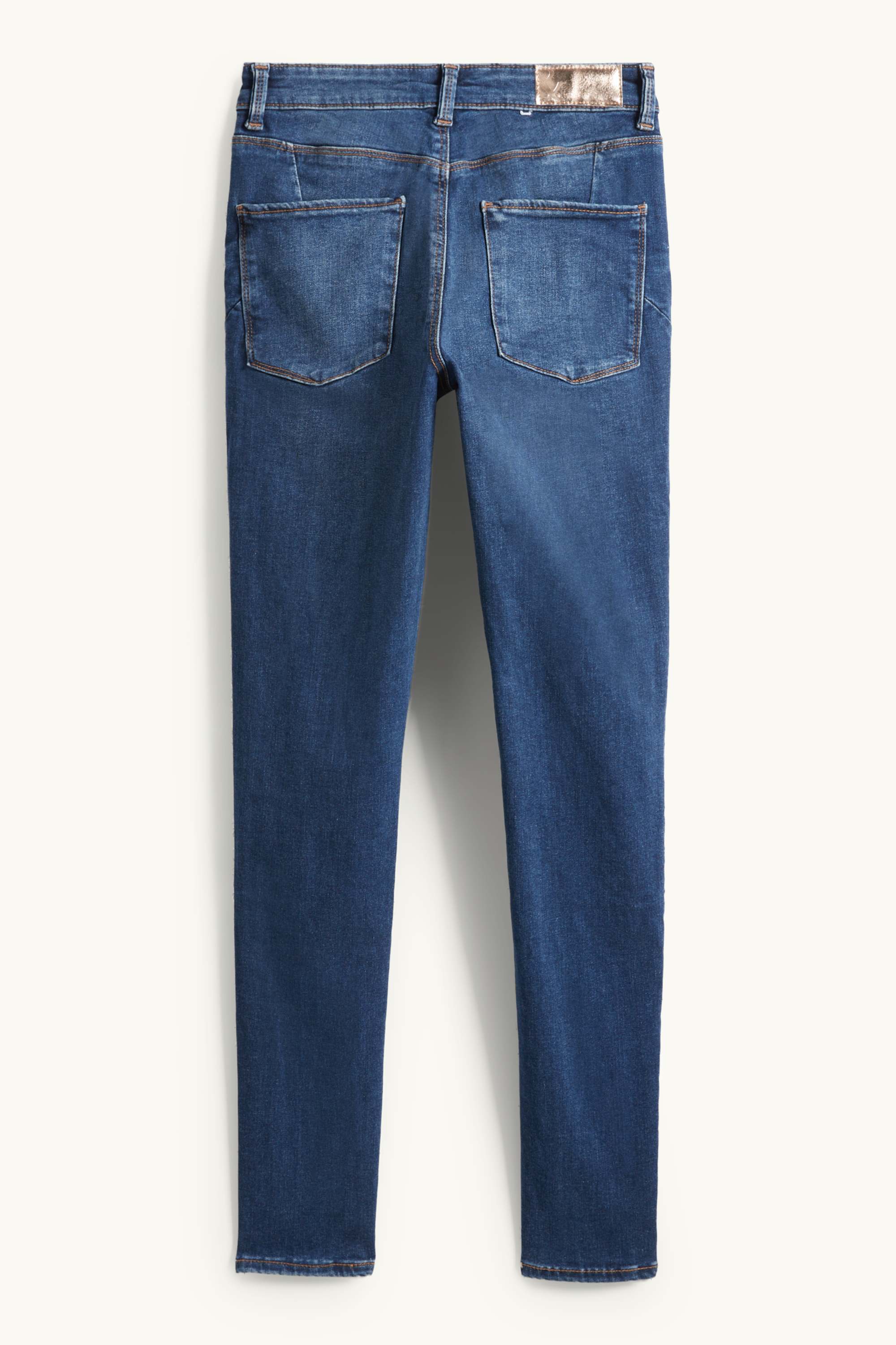 Skinny jeans - mid-rise waist - shaping jeans - LYCRA® dark blue