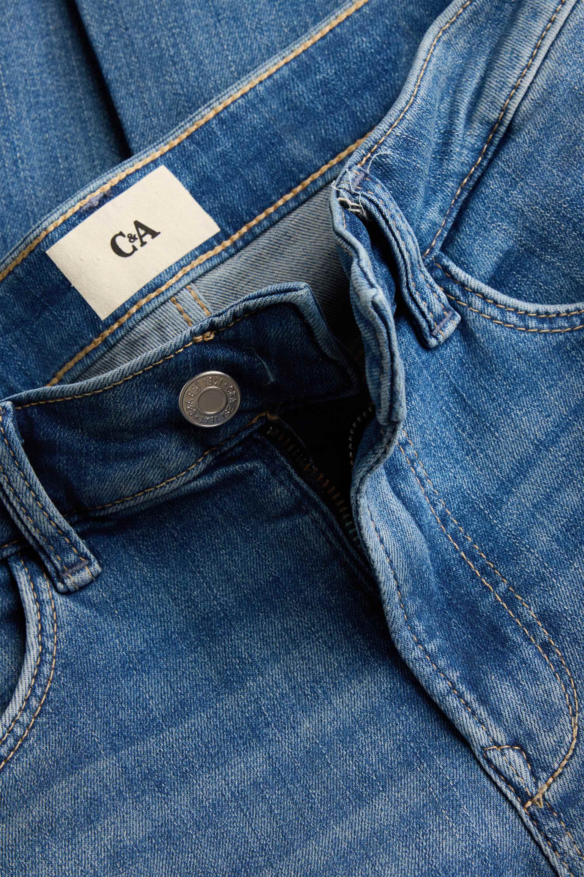 Bootcut jeans - mid-rise waist - LYCRA® blue denim