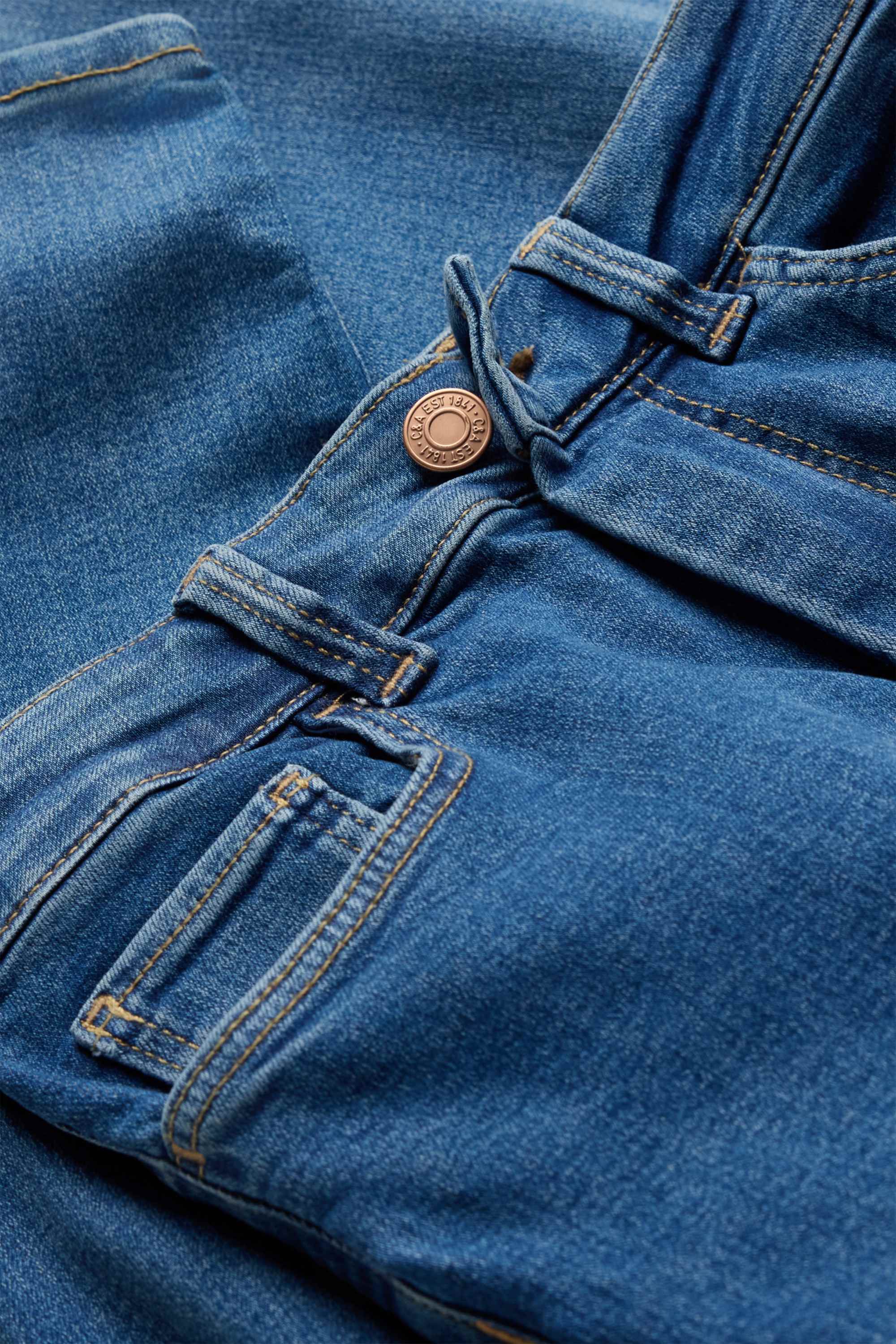 Skinny jeans - high waist blue denim
