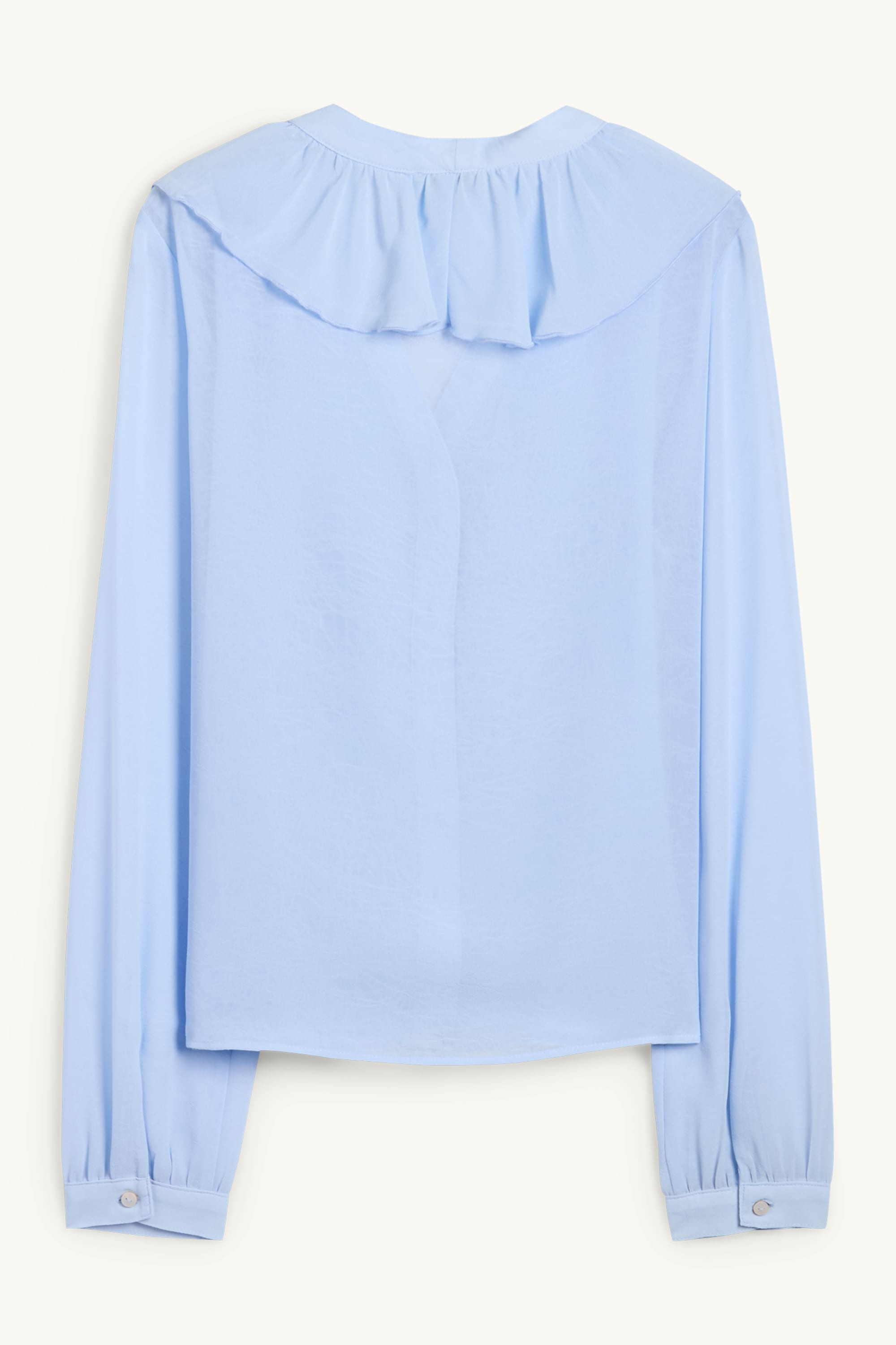 V-neck blouse light blue