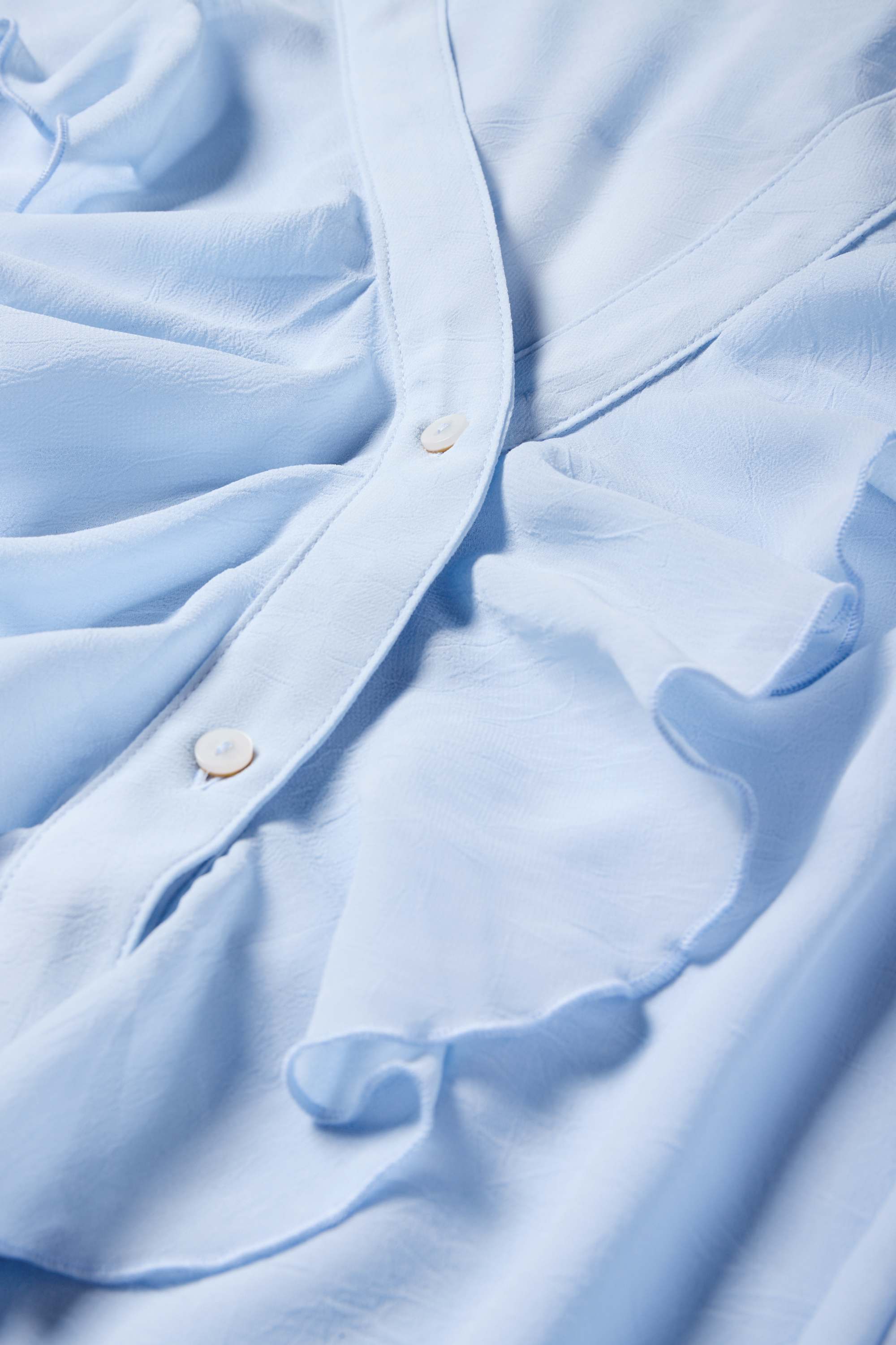 V-neck blouse light blue