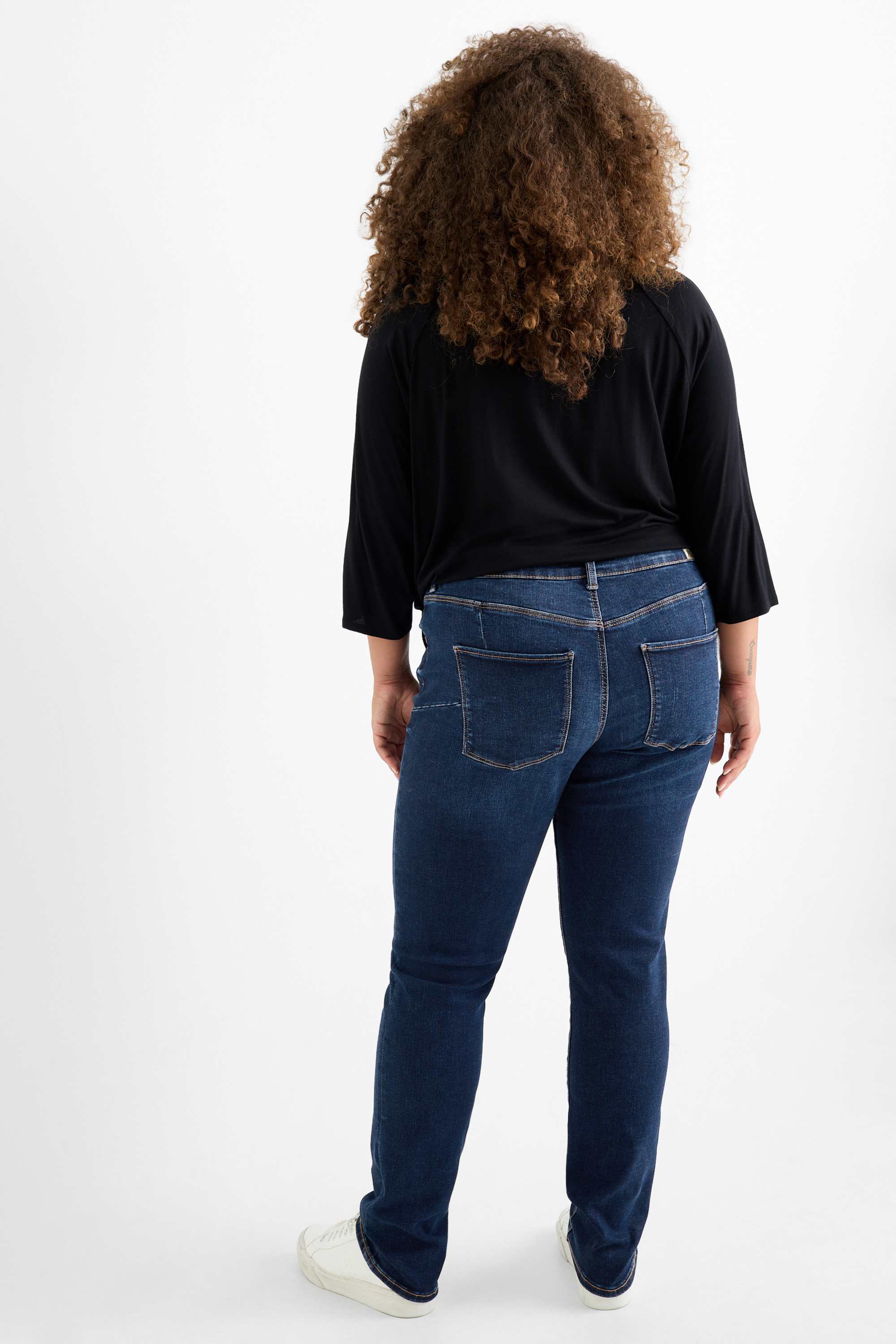 Slim jeans - mid-rise waist - shaping jeans - LYCRA® denim-dark blue