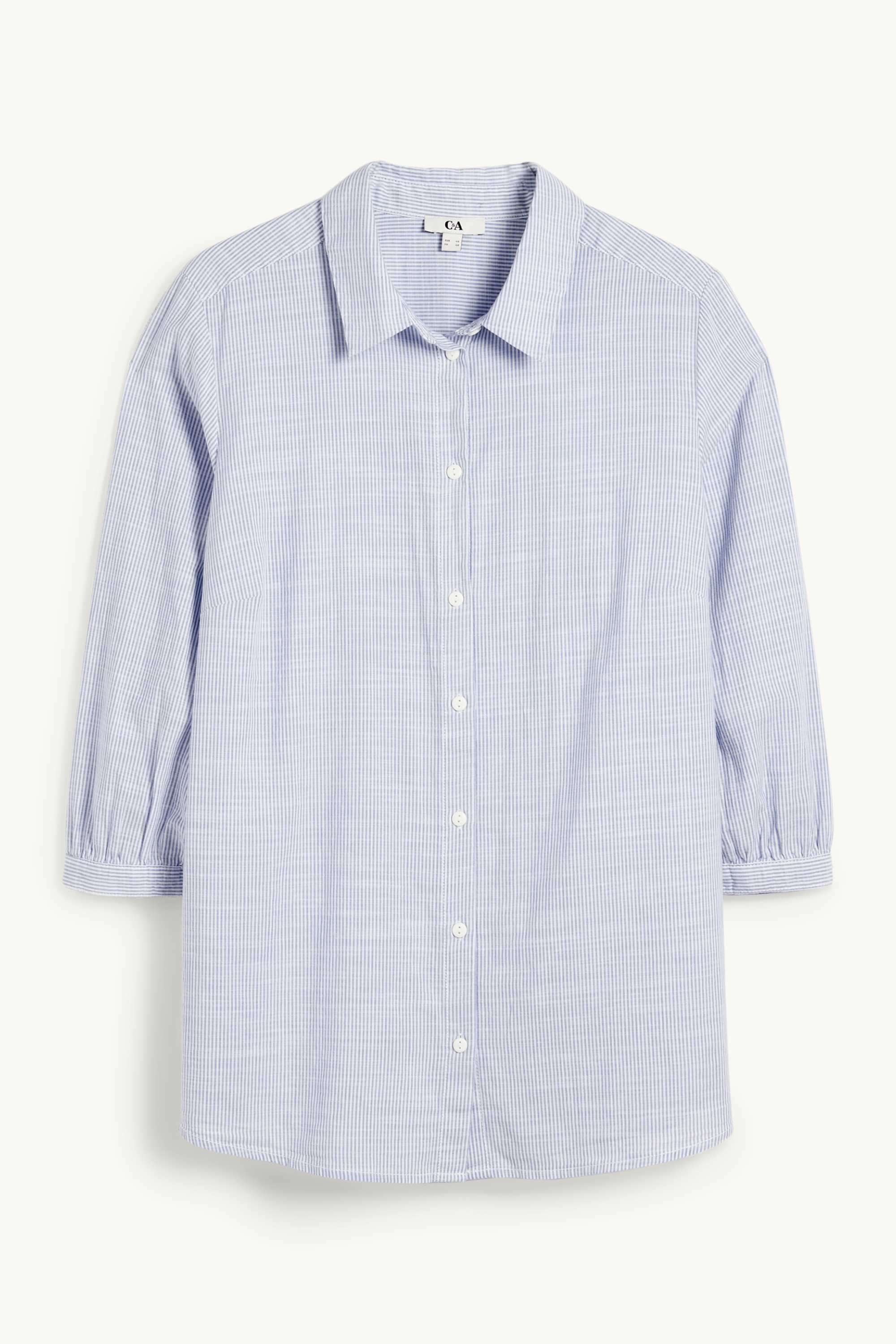 Blouse - striped white / light blue