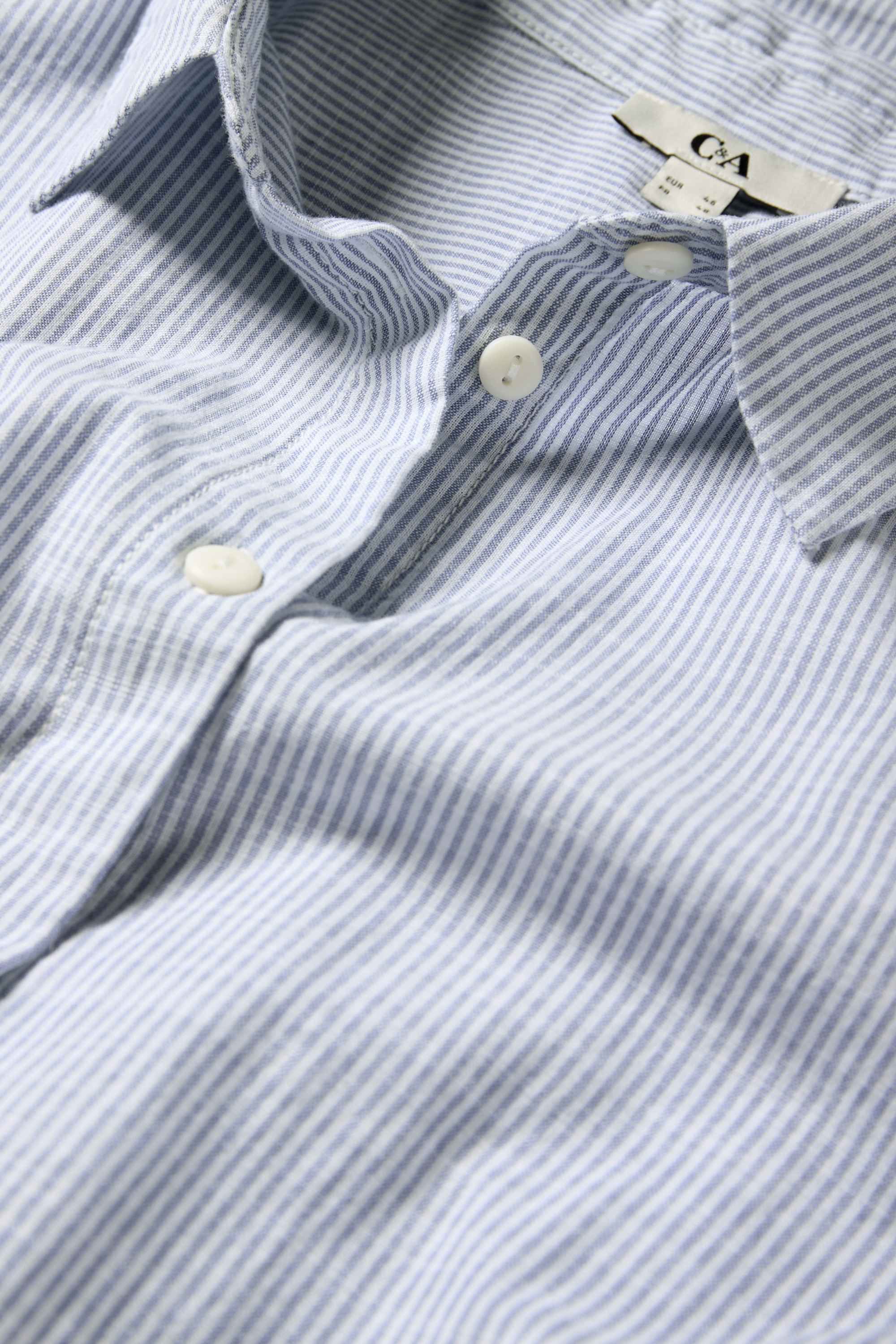 Blouse - striped white / light blue
