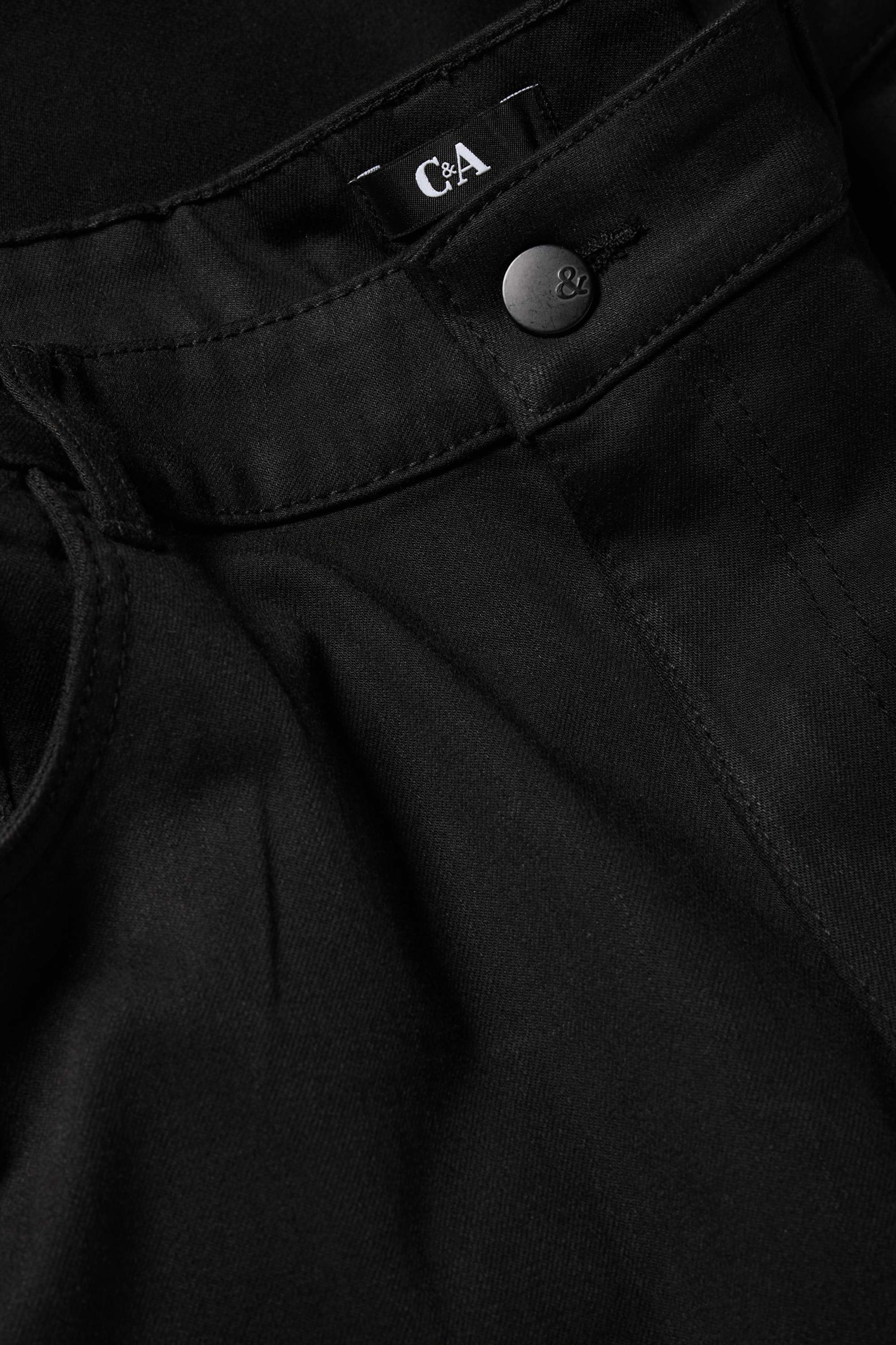 Cloth trousers - high waist - slim fit black