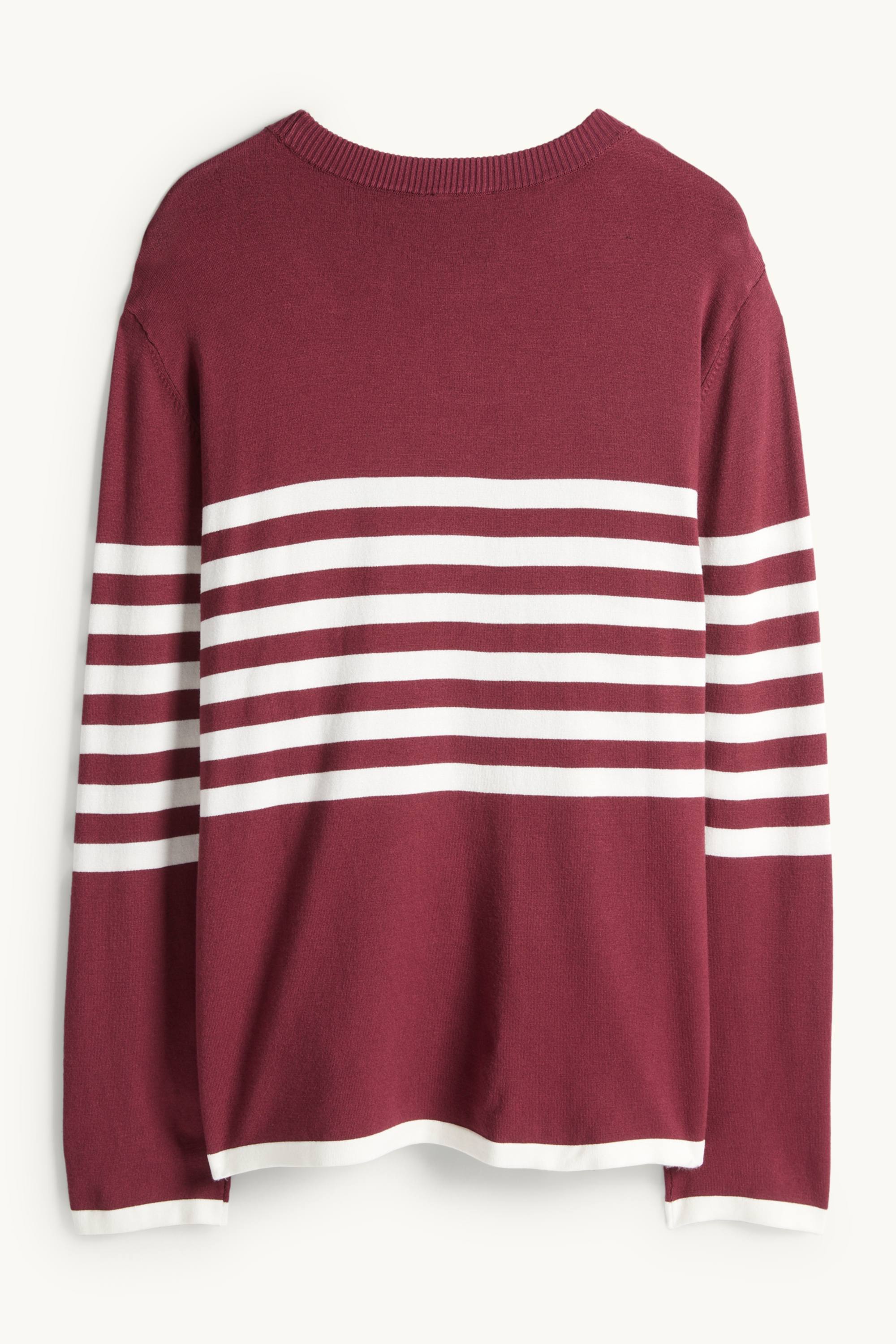 Jumper - striped bordeaux