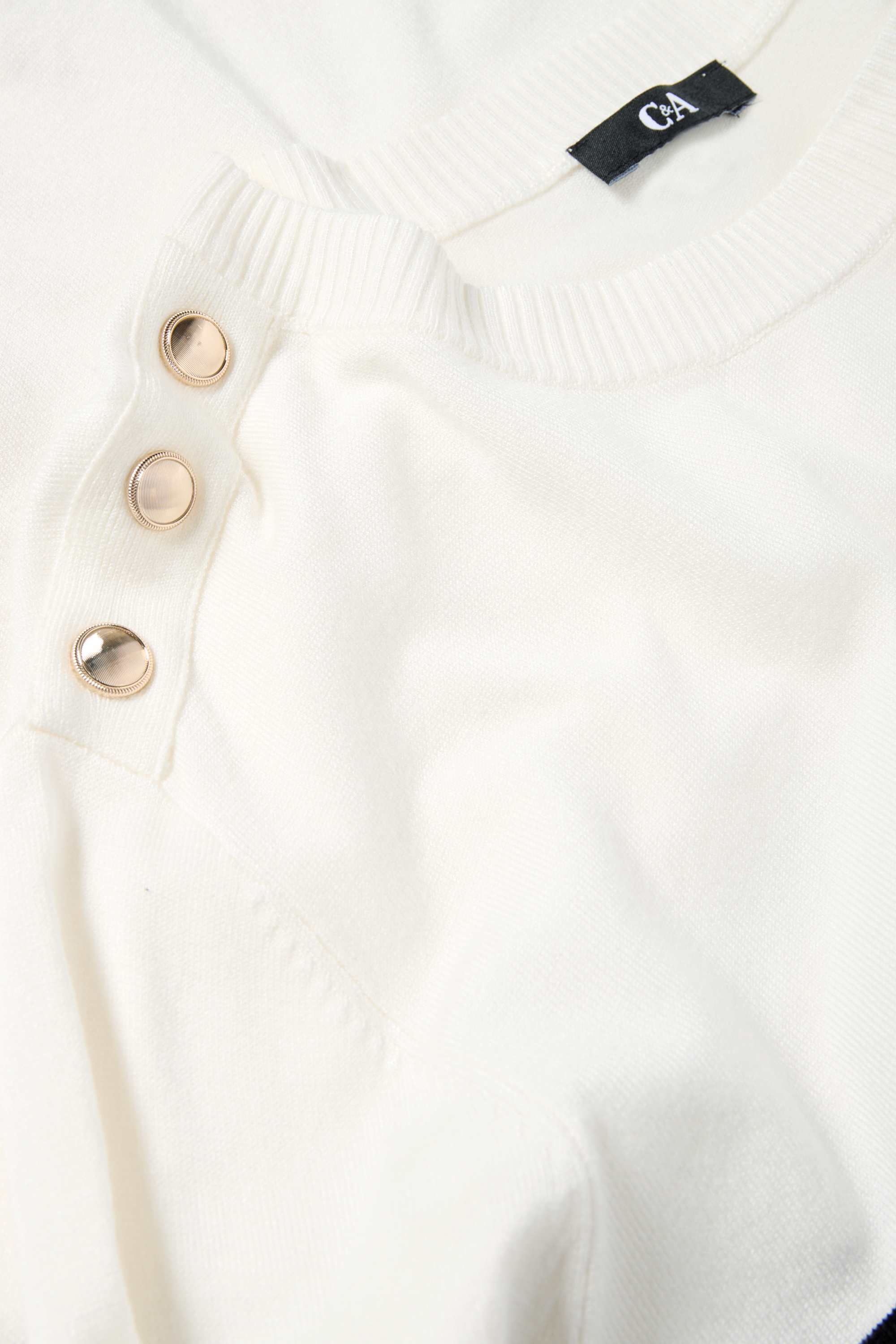 Jumper - striped white / black