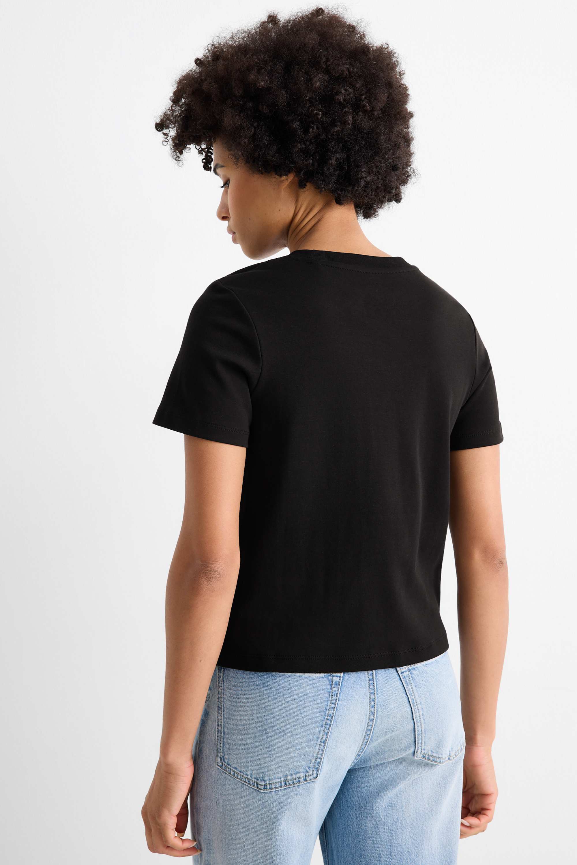 Multipack of 2 - T-shirt - slim fit black / white