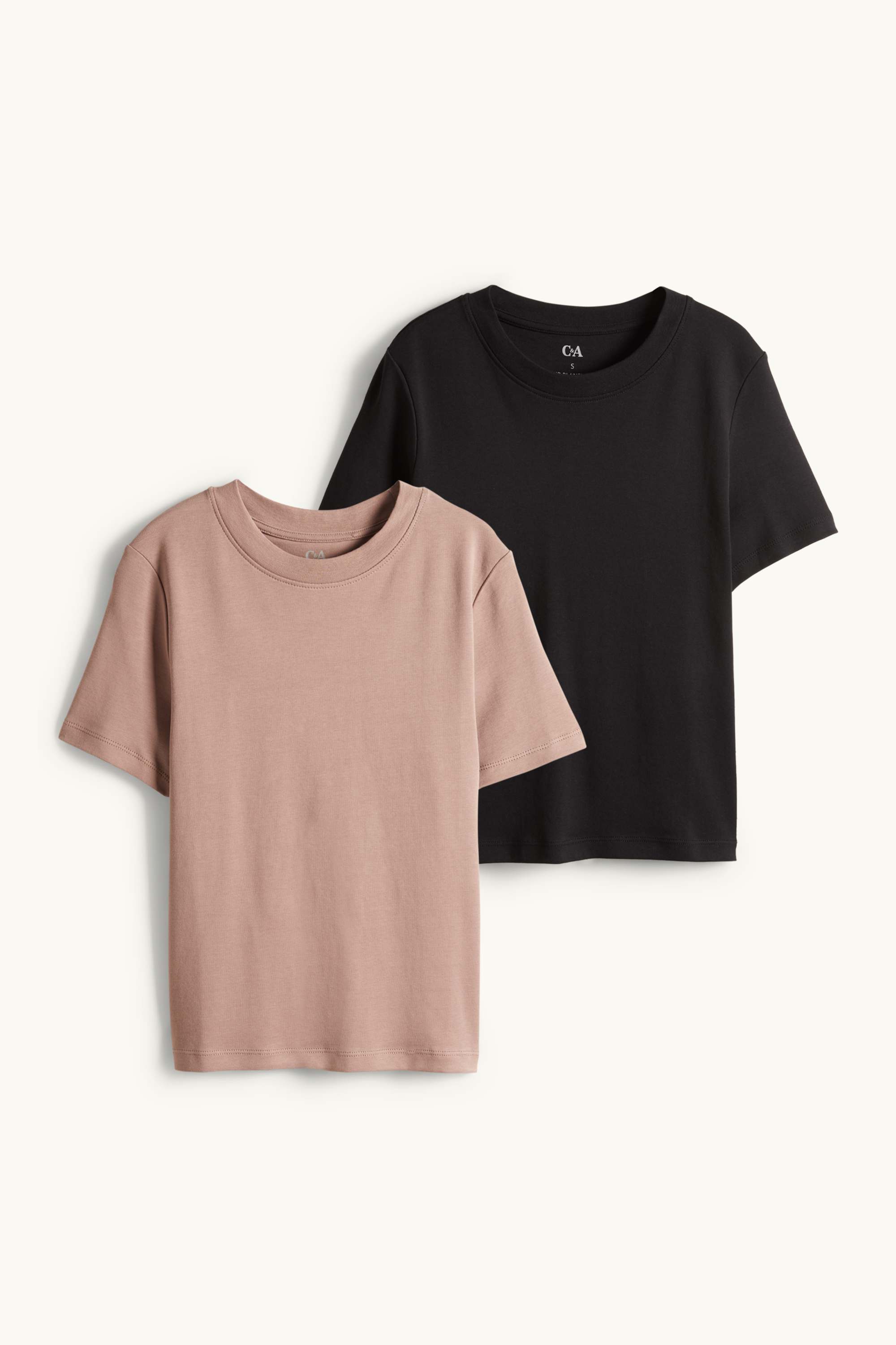 Multipack of 2 - T-shirt - slim fit light brown