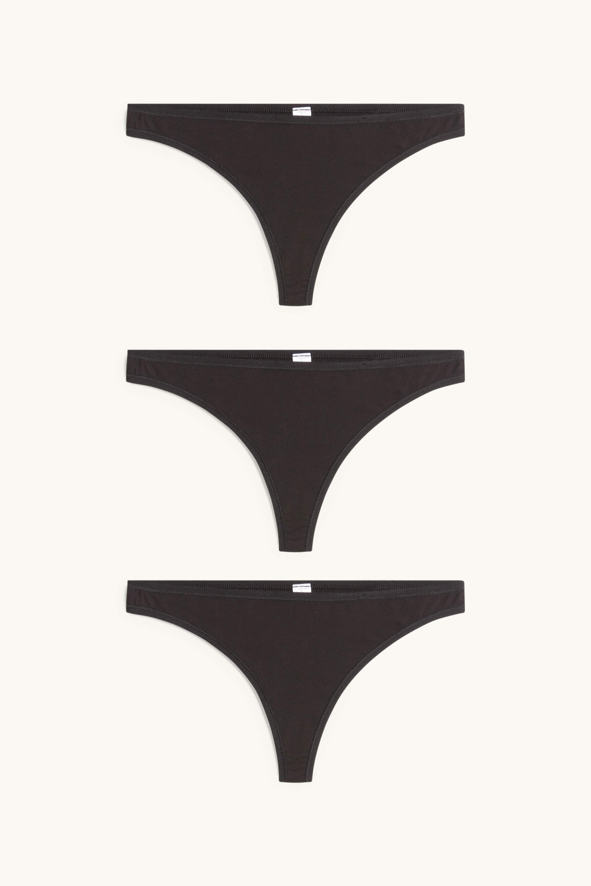 Multipack of 3 - thong black