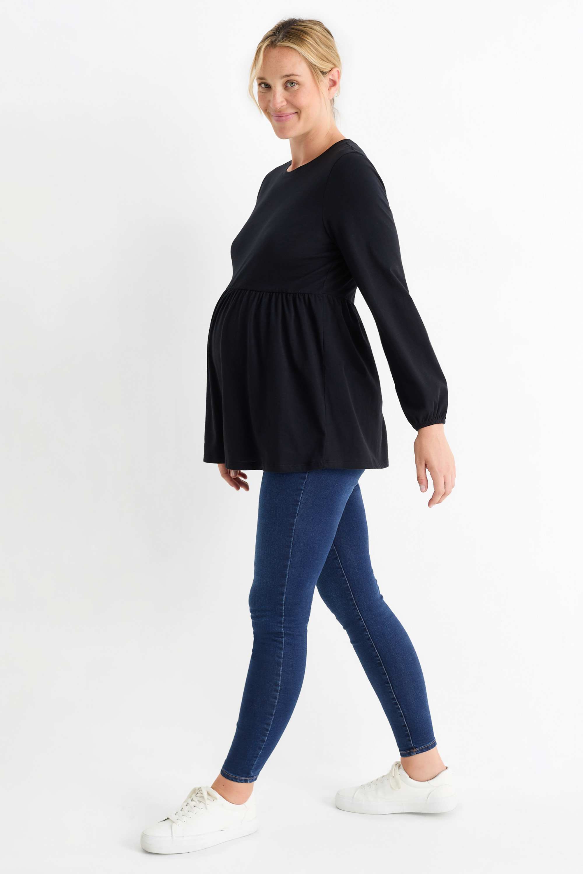 Maternity jeans - skinny jeans denim-dark blue