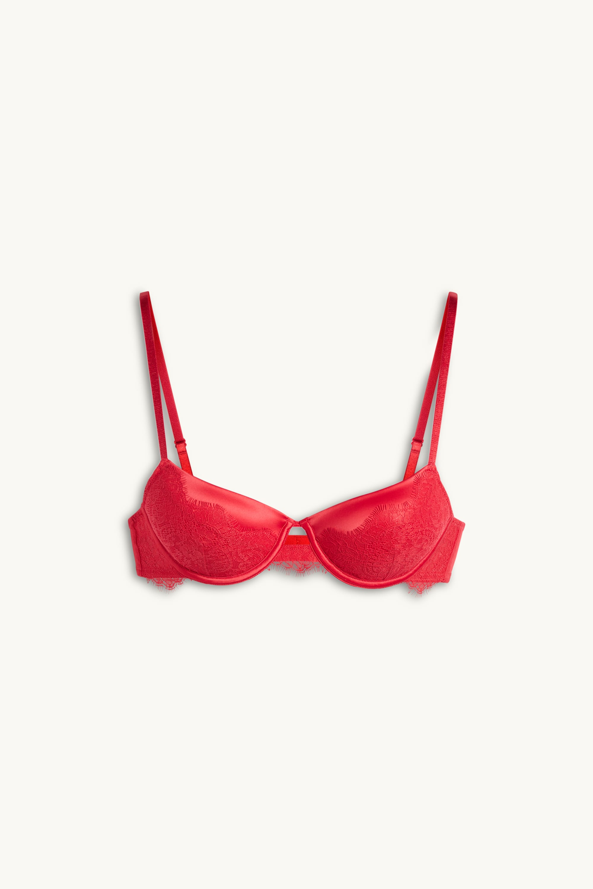 Underwire bra - DEMI - padded red
