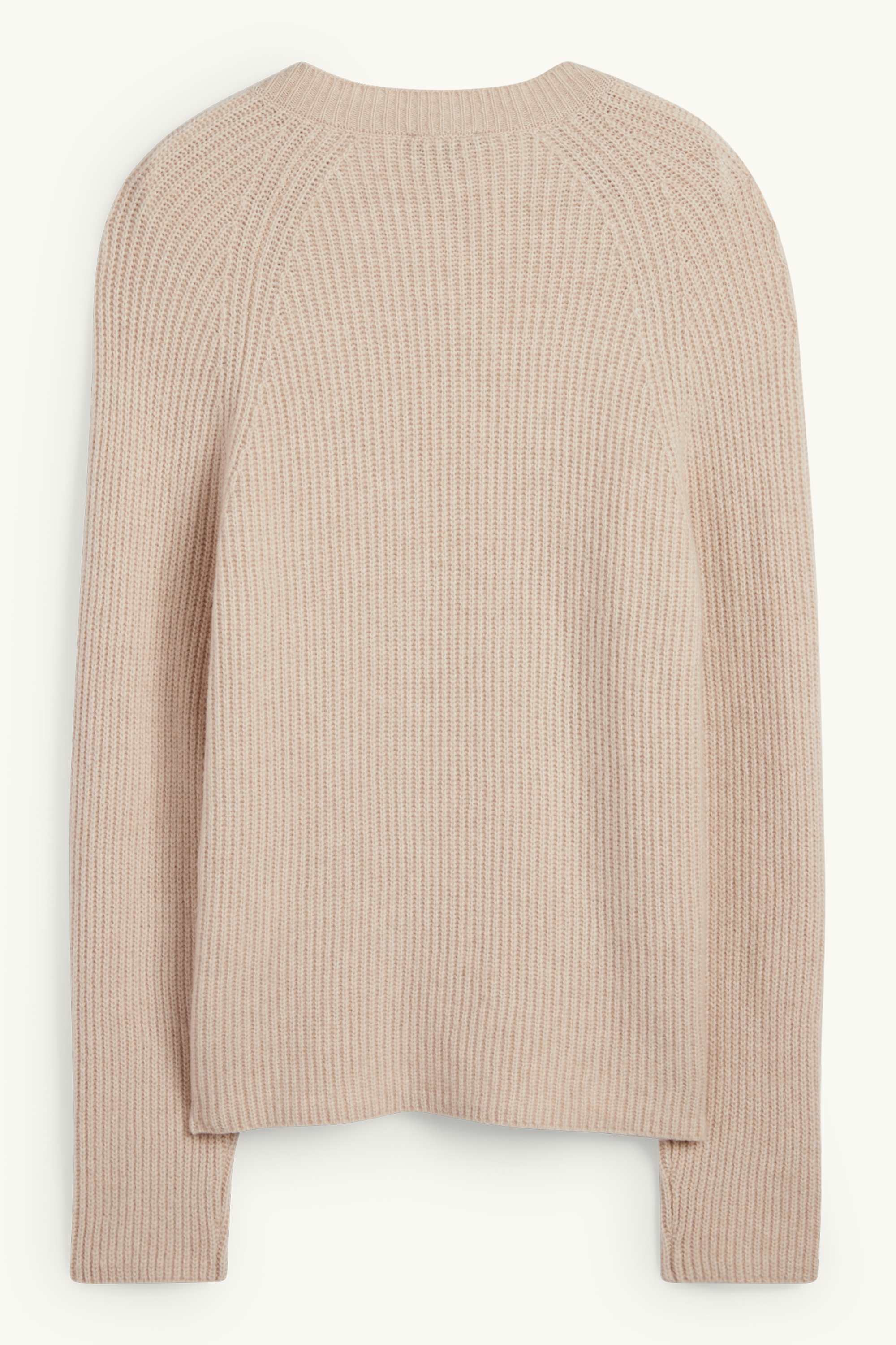 Jumper - ribbed light beige