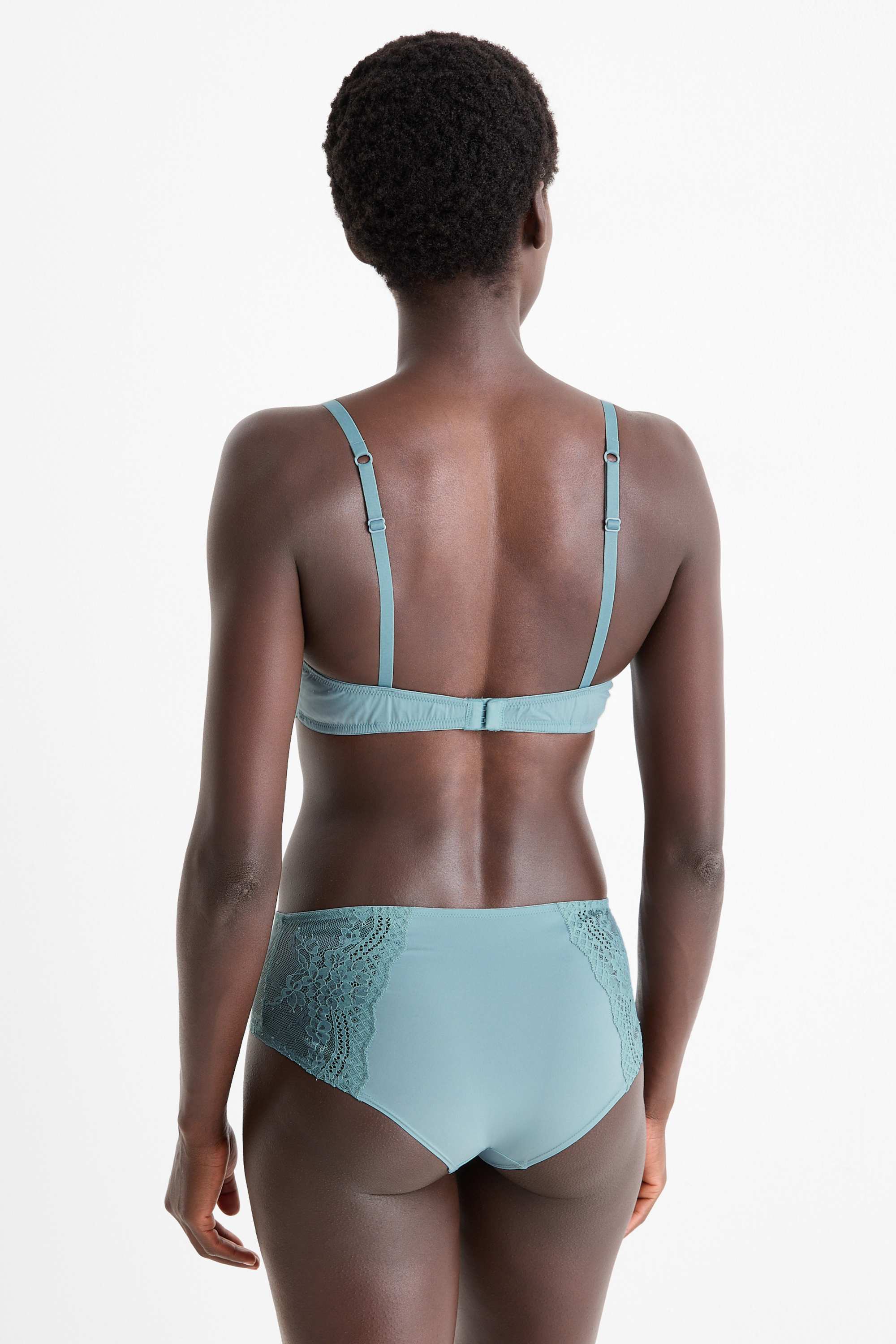 Underwire bra - DEMI - padded turquoise