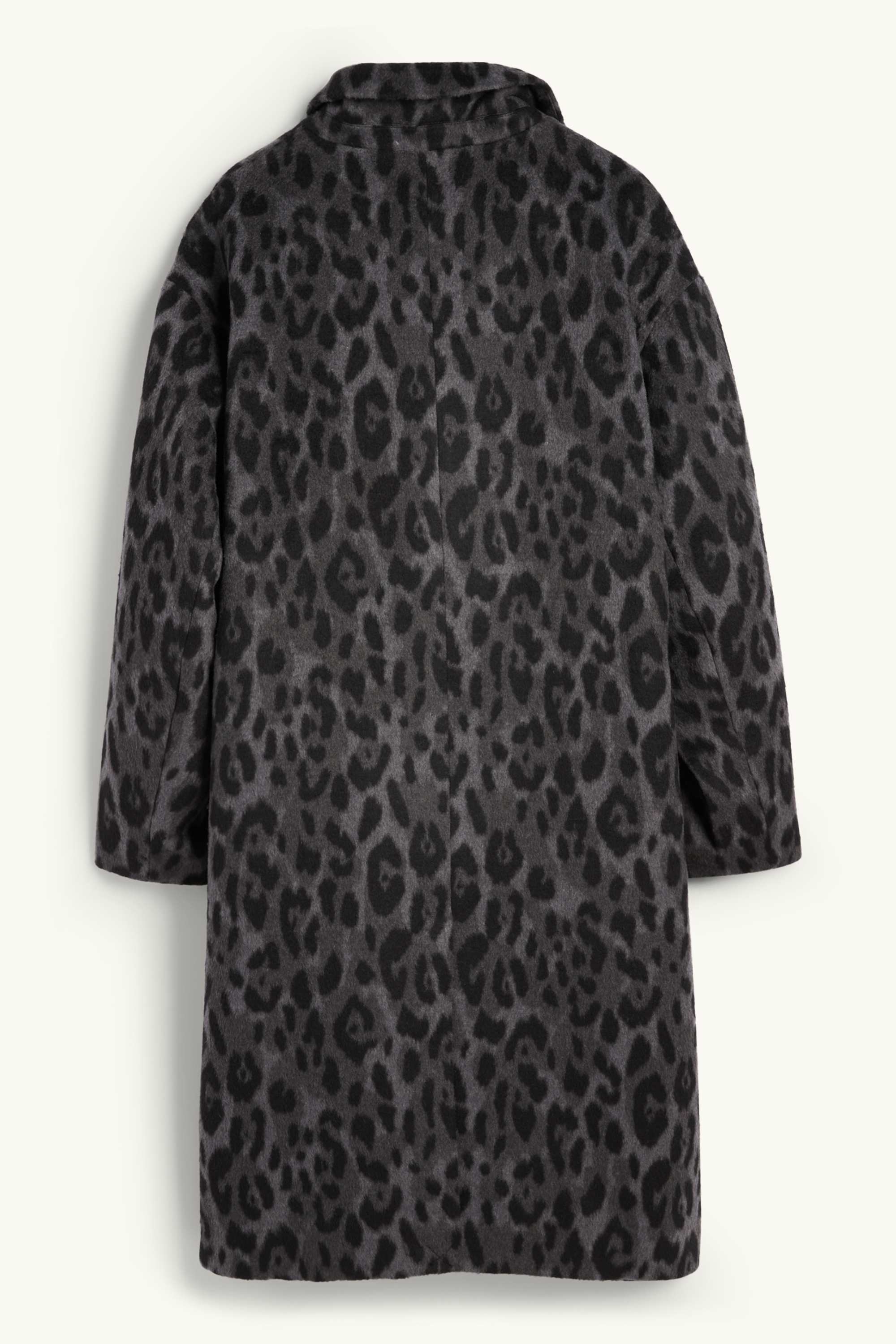 Coat - leopard print dark gray