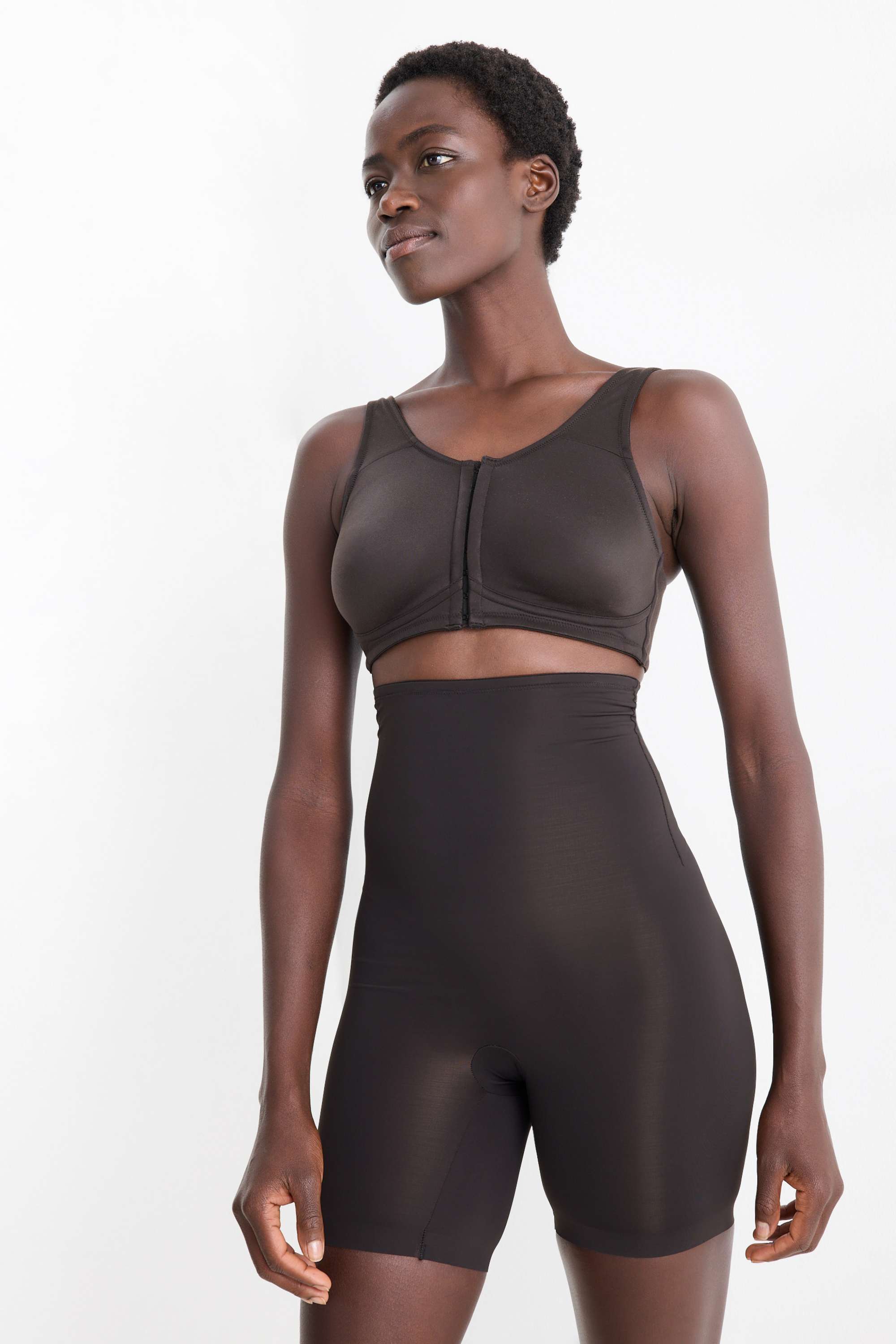Non-wired post surgery bra black