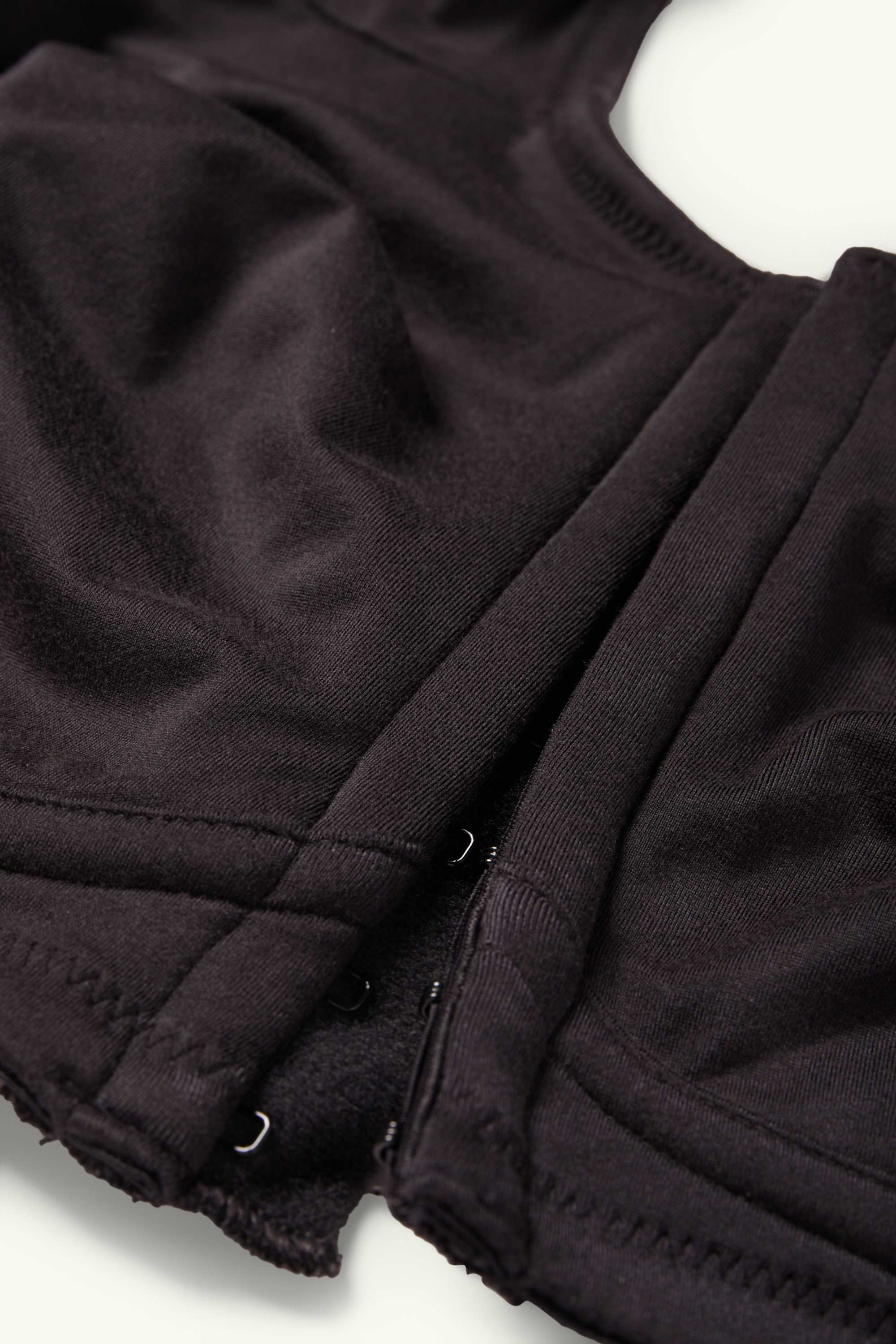 Non-wired post surgery bra black