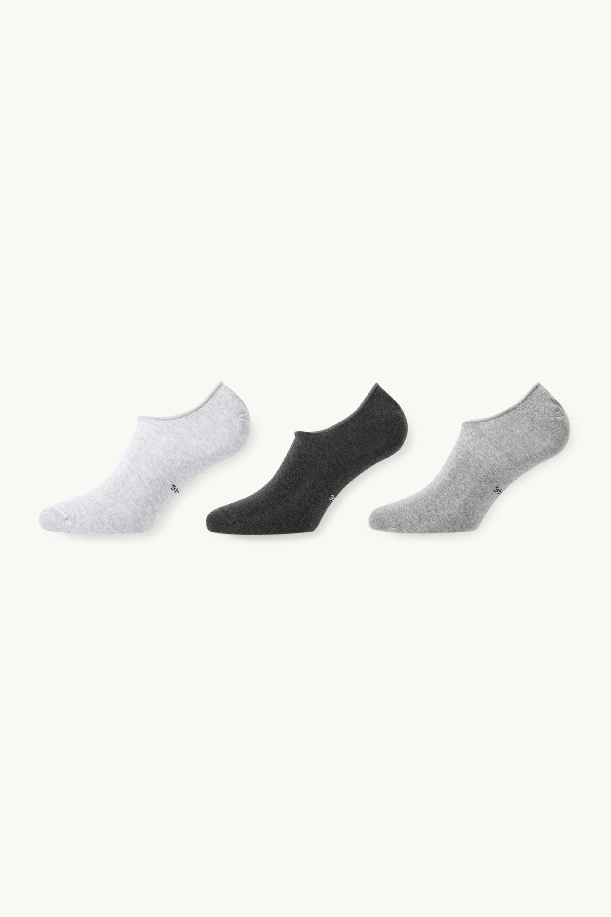 Multipack of 3 - footsies gray / black