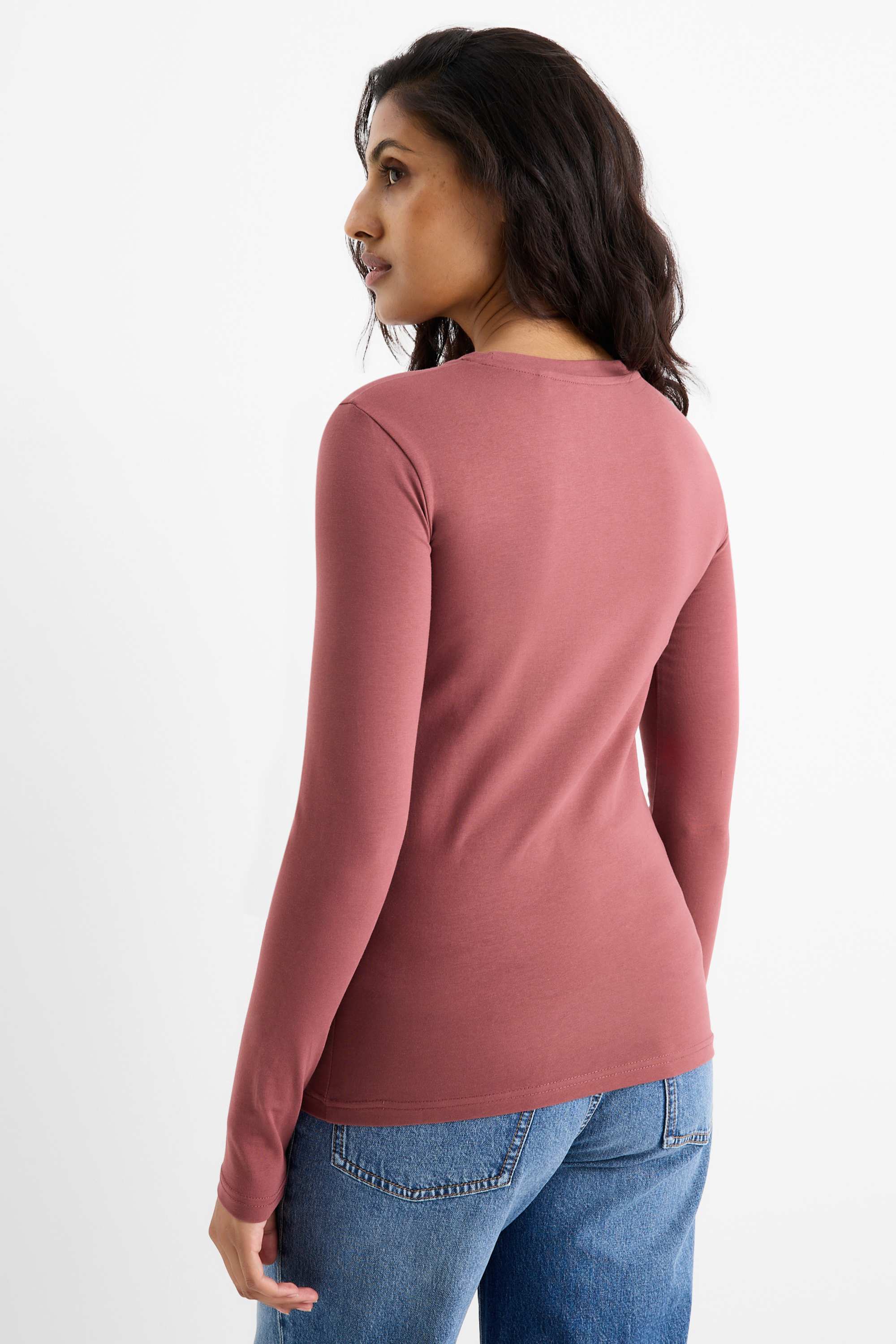 Multipack of 2 - long sleeve top bordeaux