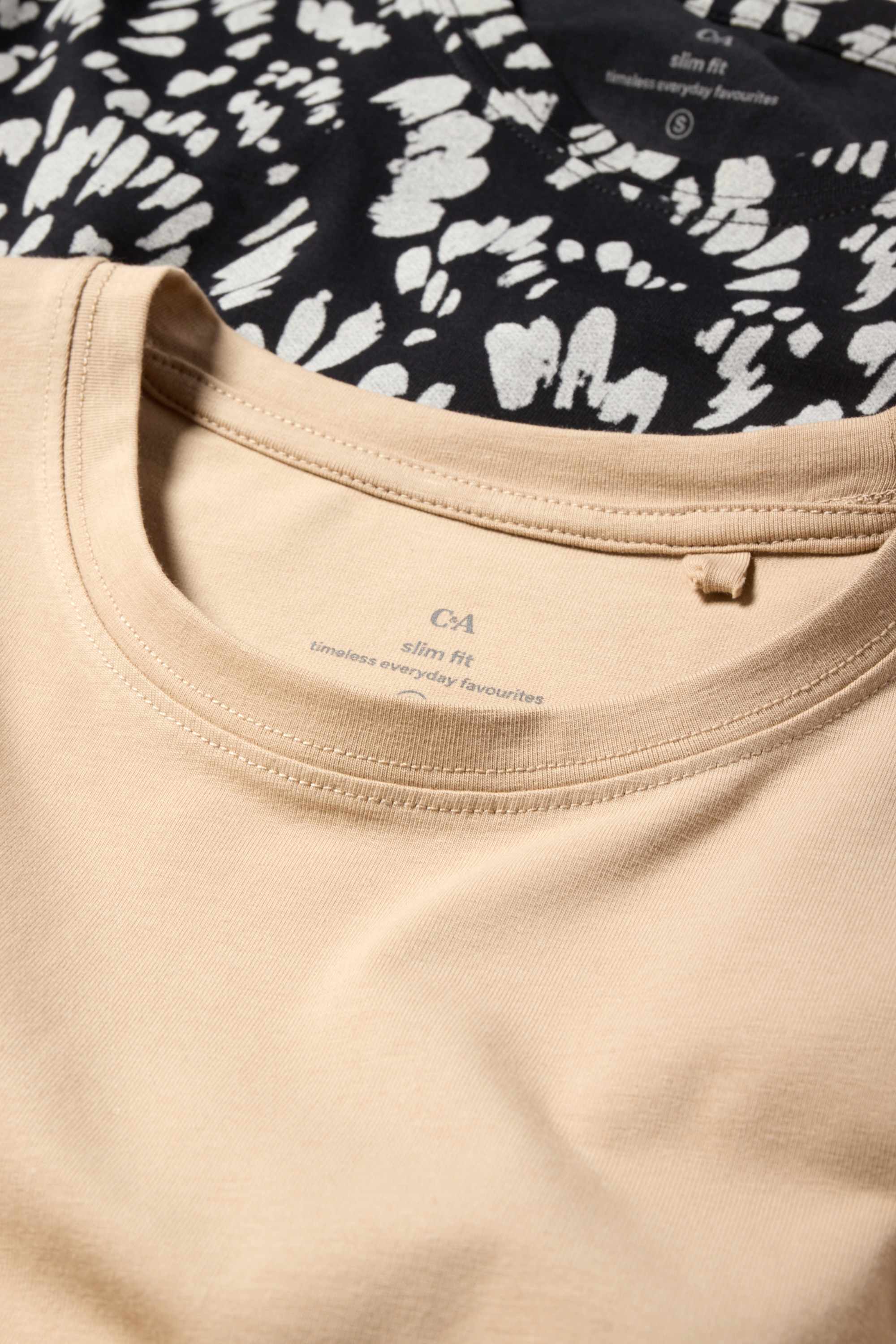 Multipack of 2 - long sleeve top black / beige
