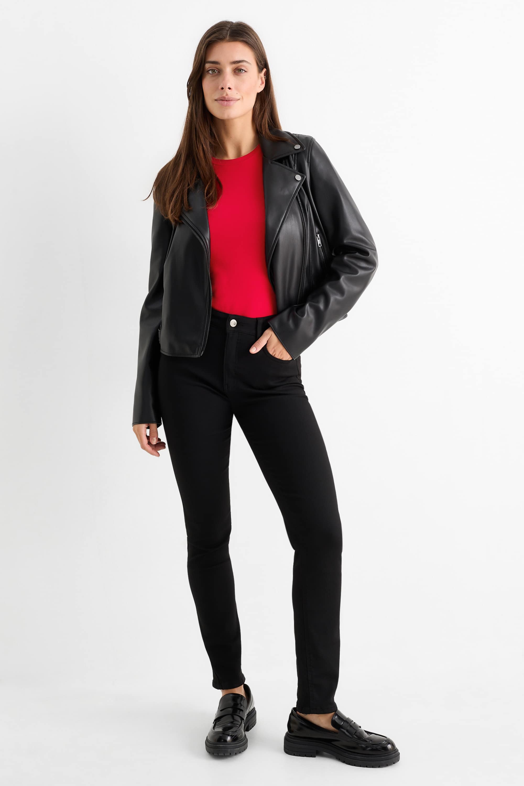 Multipack of 2 - long sleeve top black / red