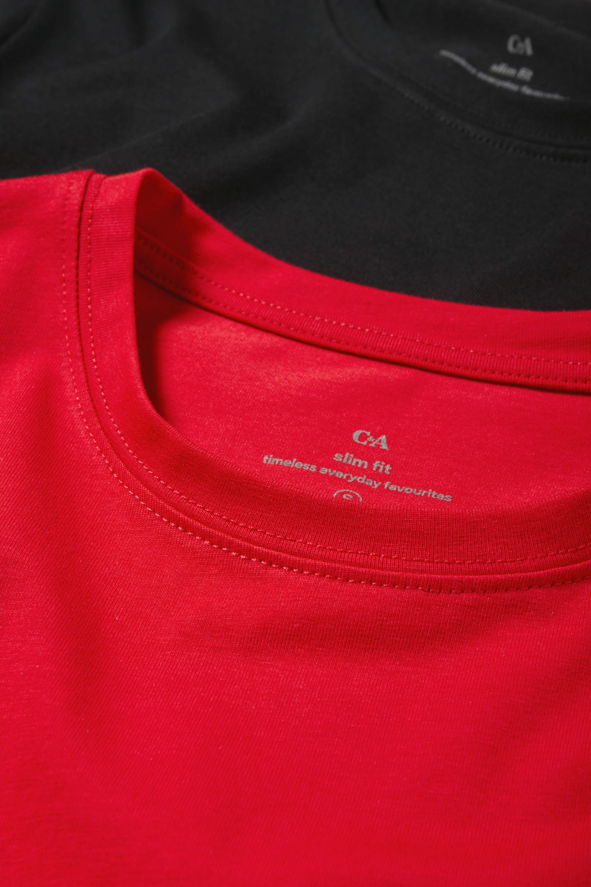 Multipack of 2 - long sleeve top black / red