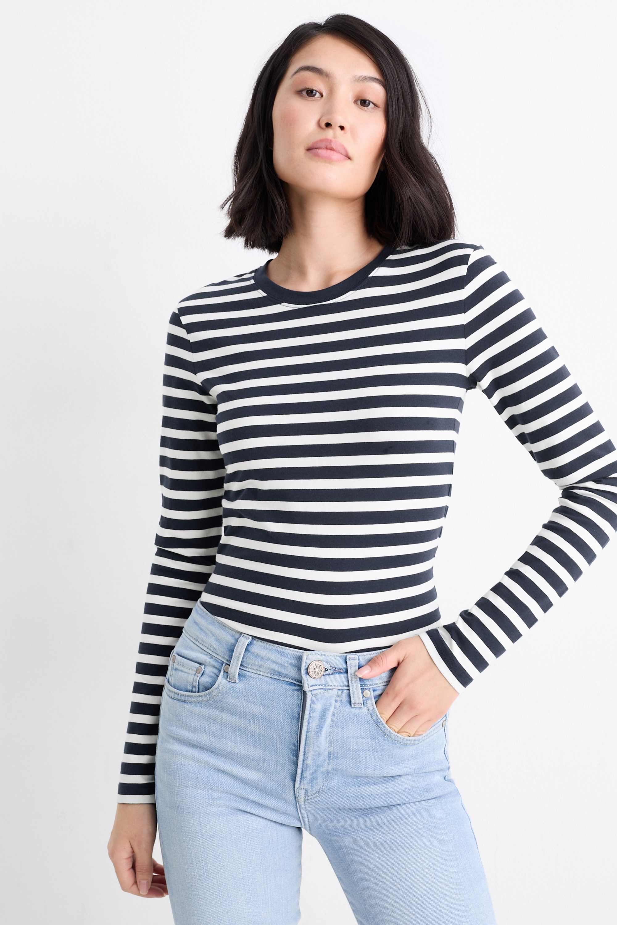 Multipack of 2 - long sleeve top dark blue