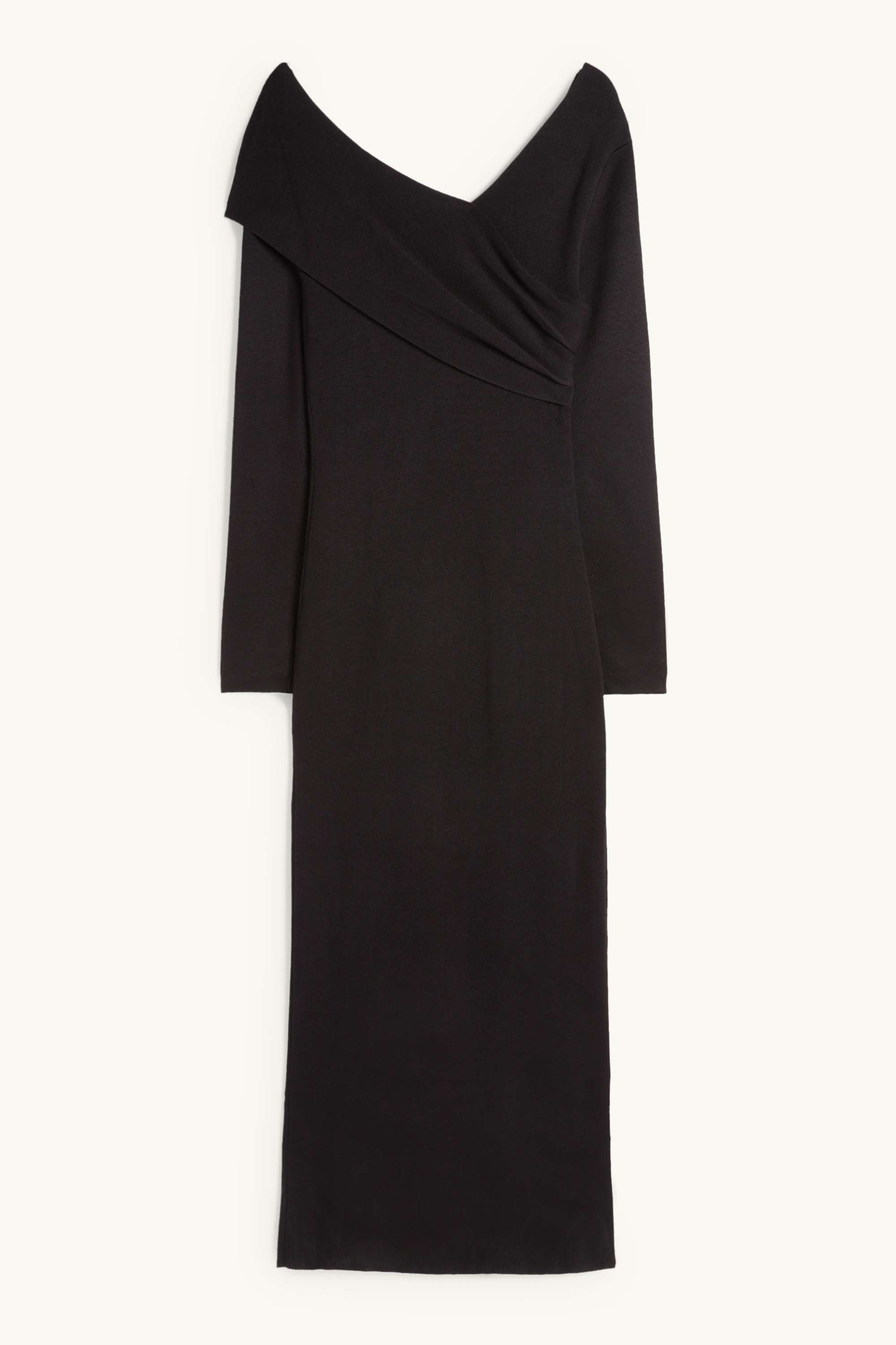Knitted dress - straight fit black