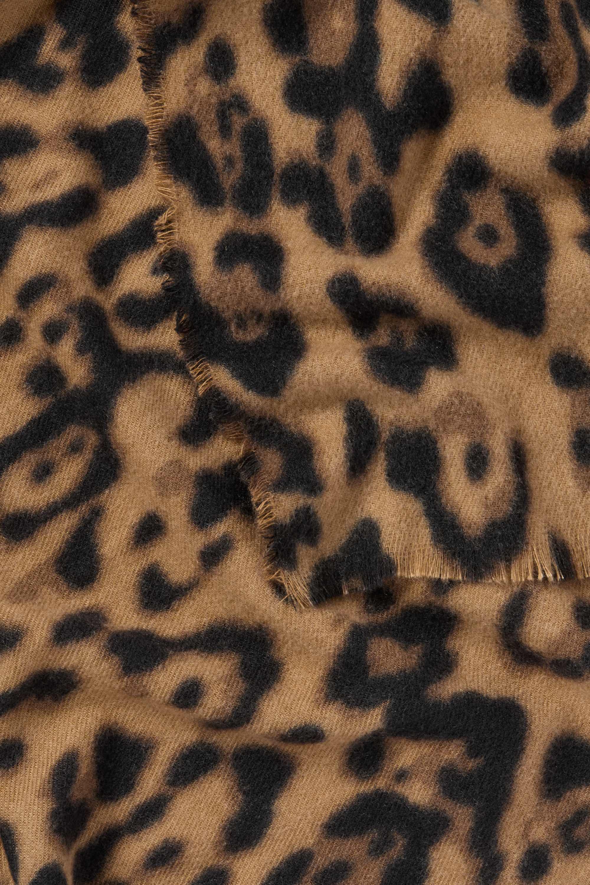 Scarf - leopard print black / beige (1)