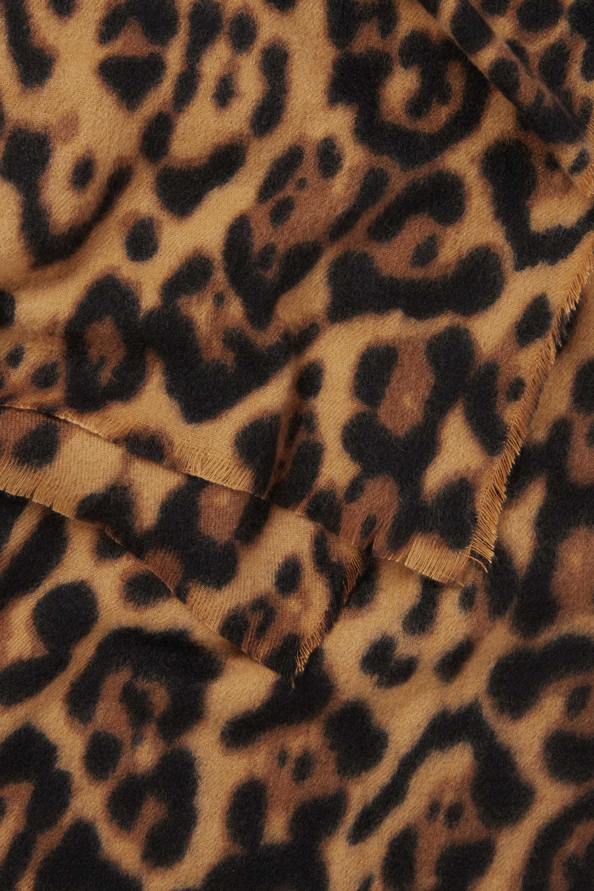 Scarf - leopard print black / beige (3)