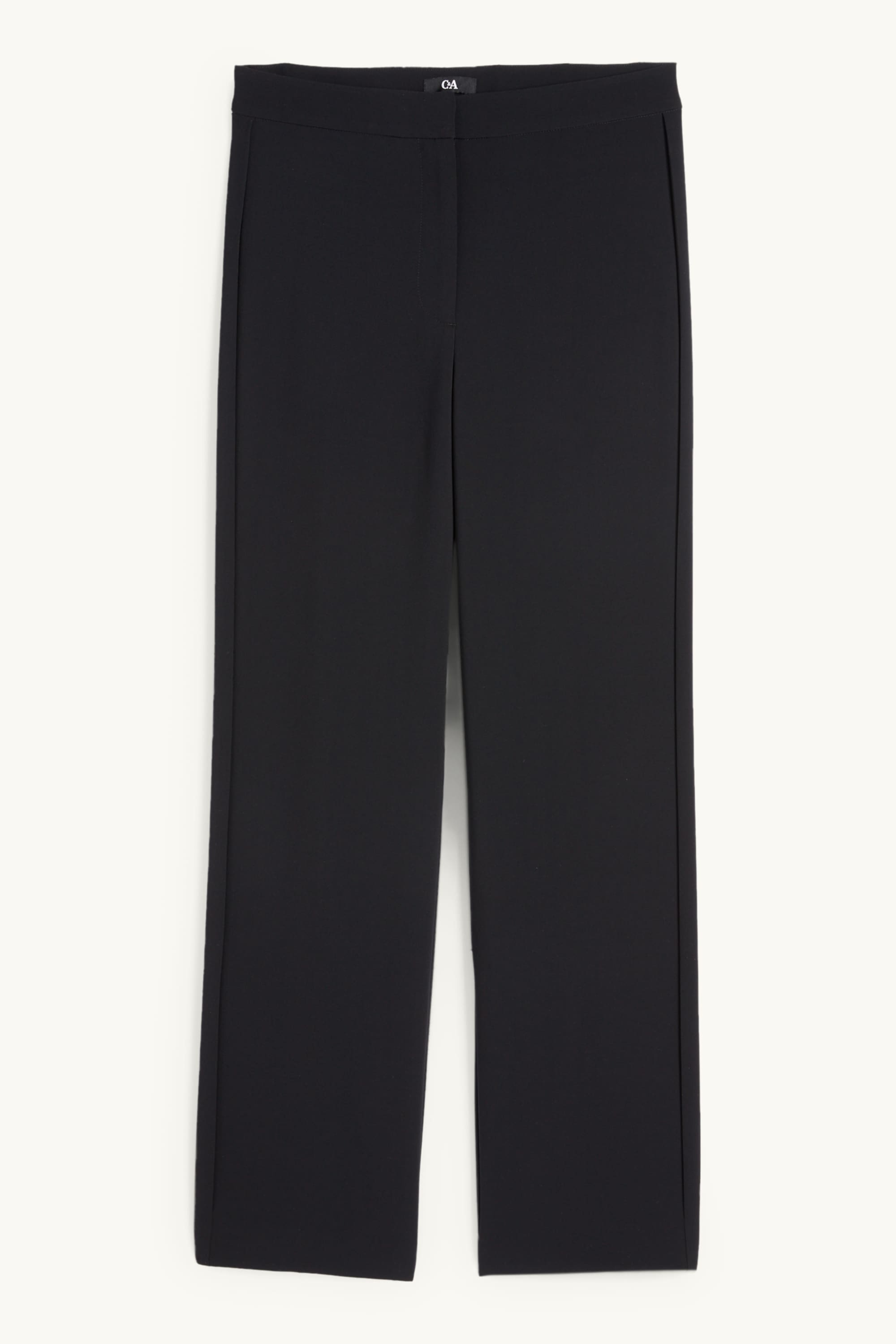 Business trousers - mid-rise waist - regular fit black